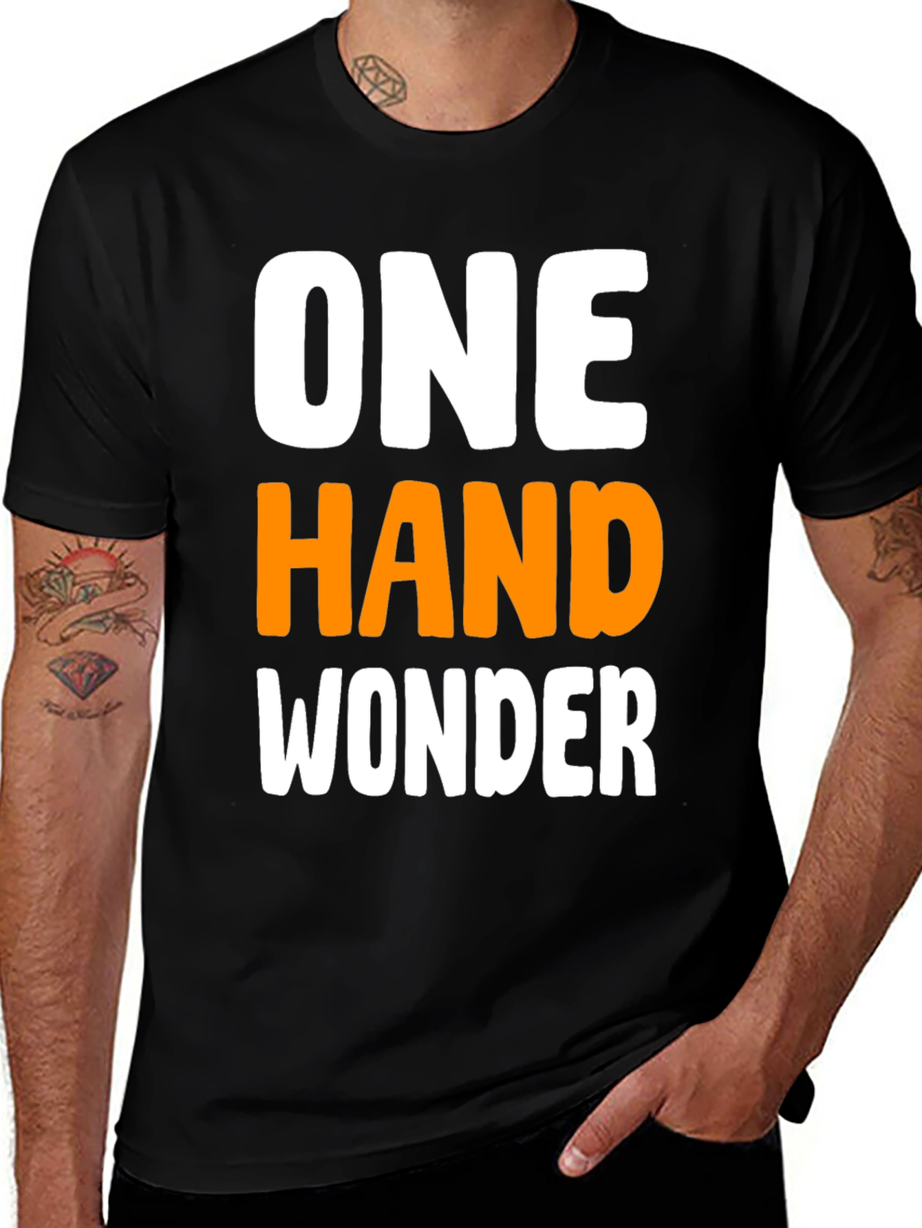 One Hand Wonder Graphic T-Shirt - Black