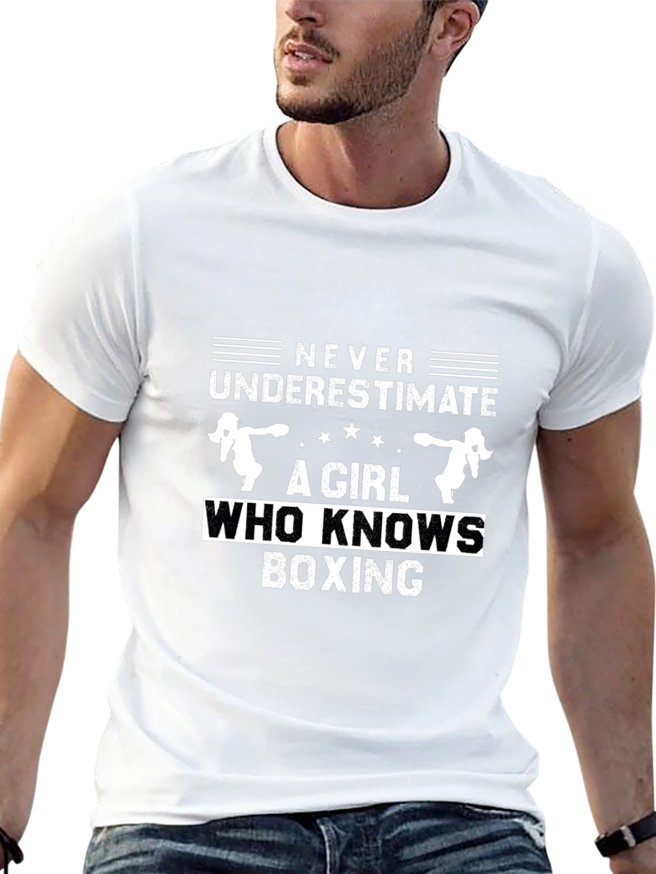 Never Underestimate A Girl Who Knows Boxing T-Shirt