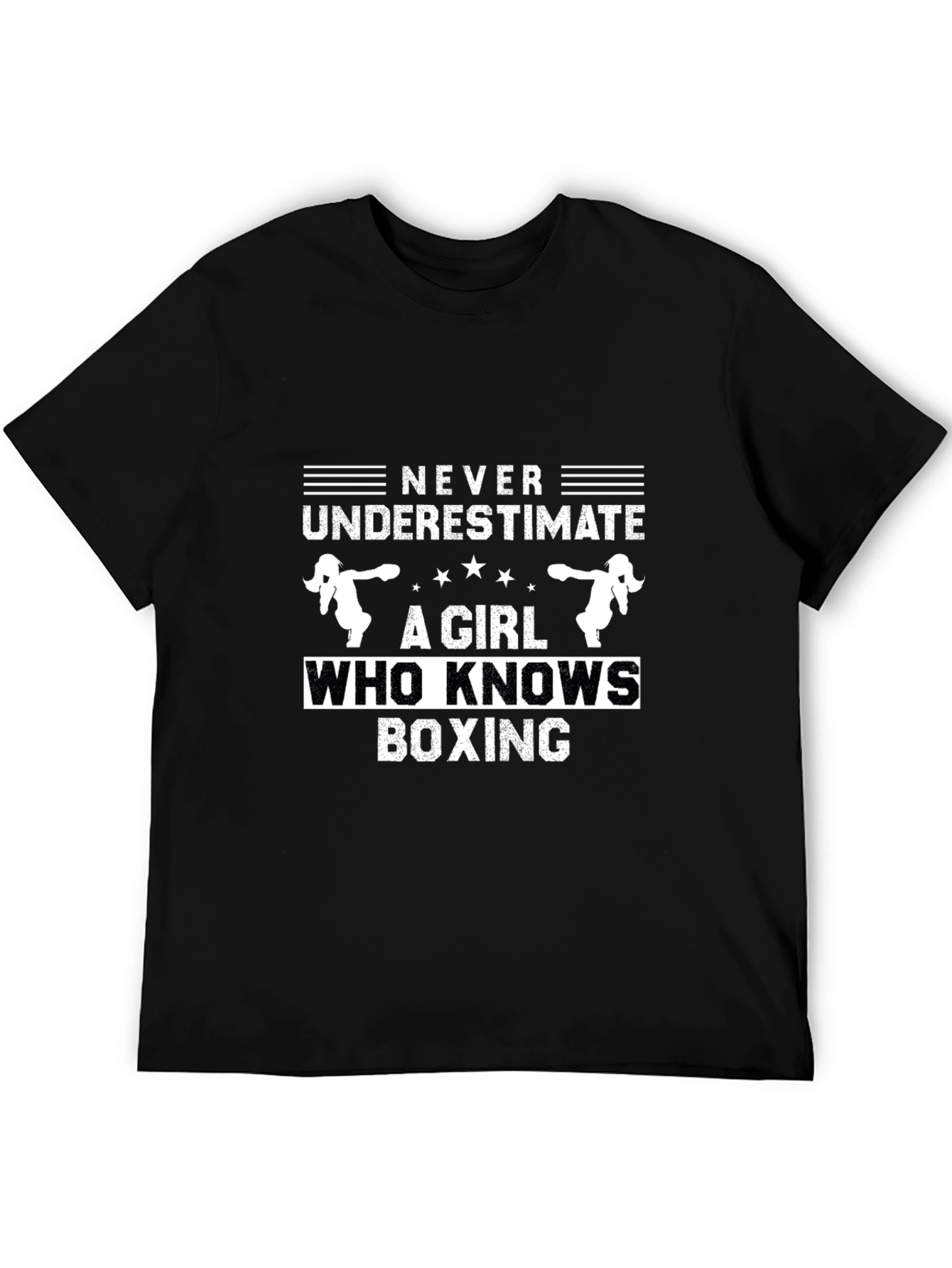 Never Underestimate A Girl Who Knows Boxing T-Shirt