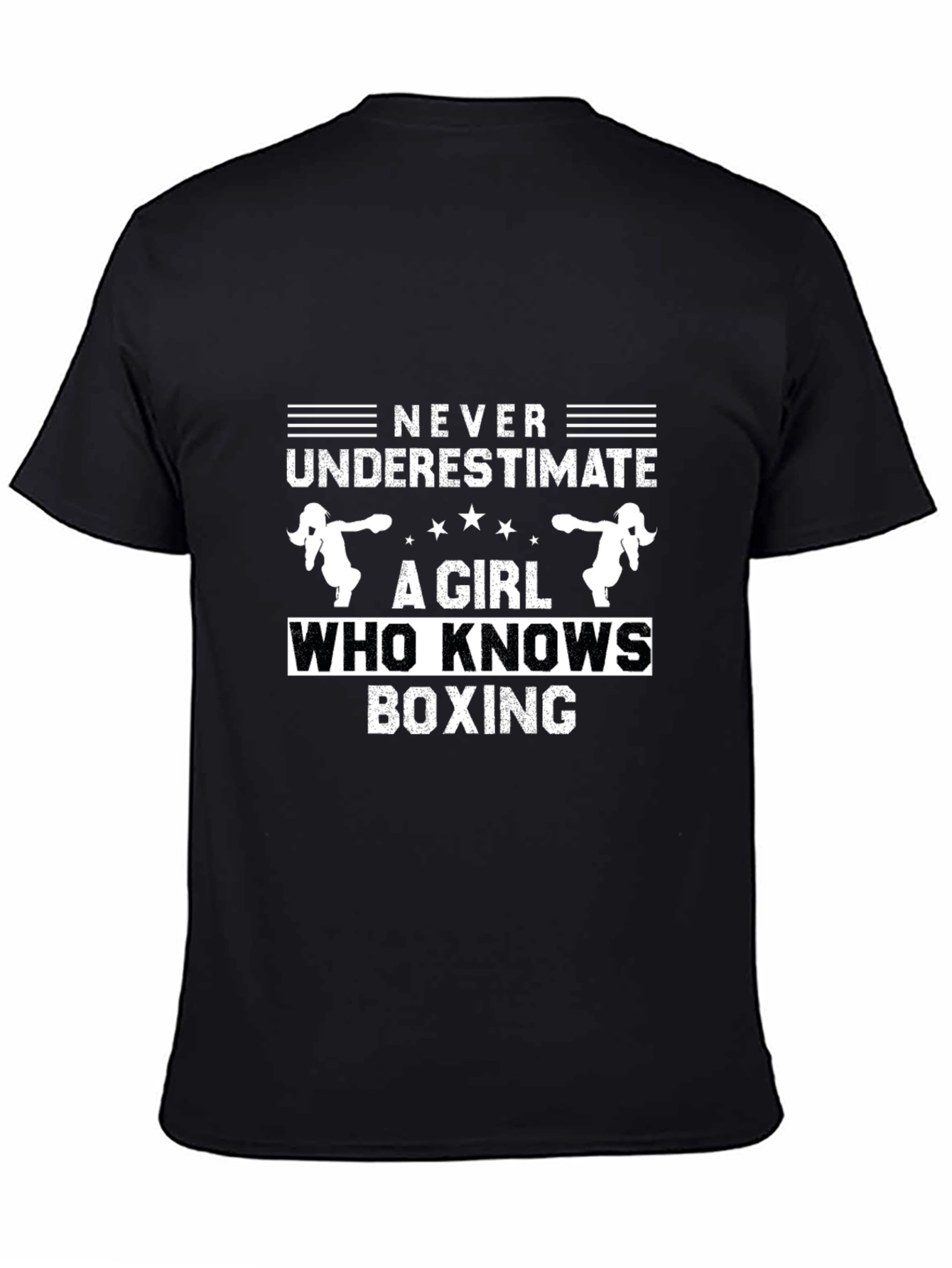 Never Underestimate A Girl Who Knows Boxing T-Shirt