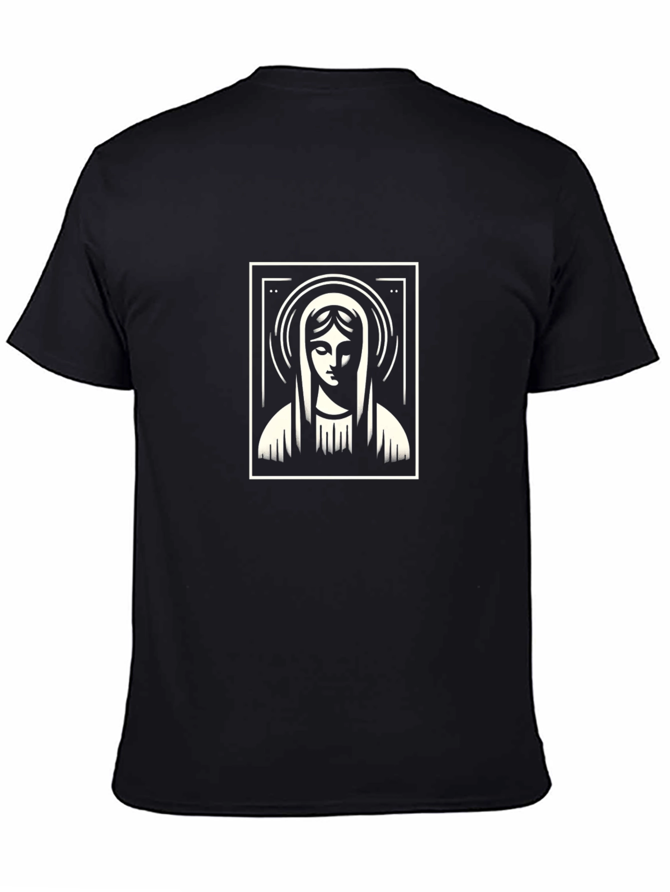 Virgin Mary Graphic Tee - Classic Black T-Shirt