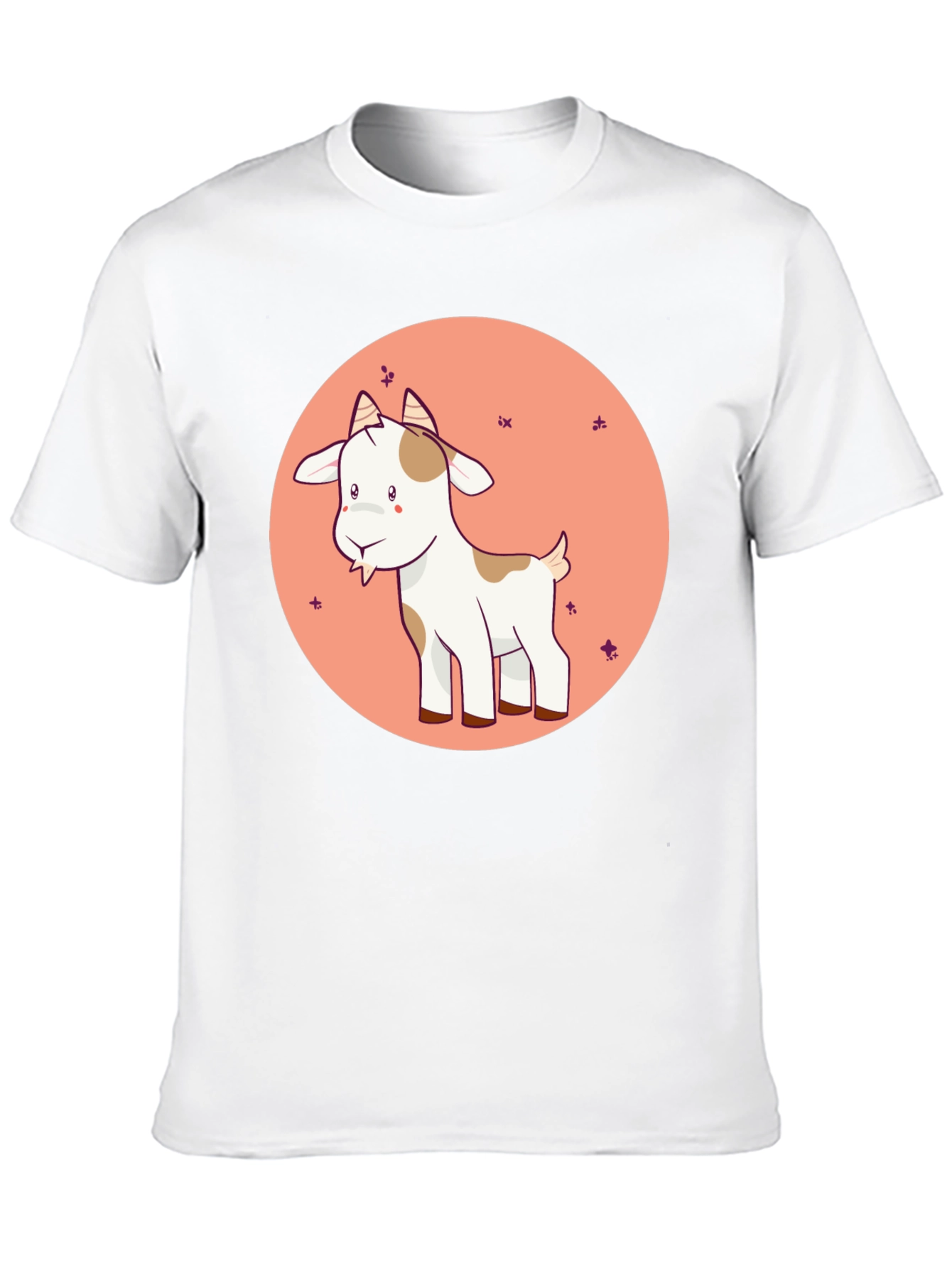 Cute Goat Graphic Tee - Black