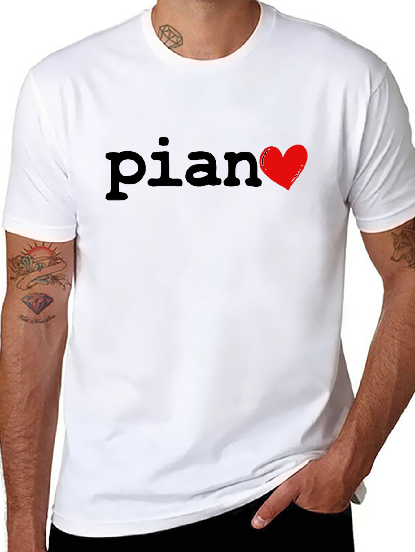 Piano Heart T-Shirt - Musician Apparel