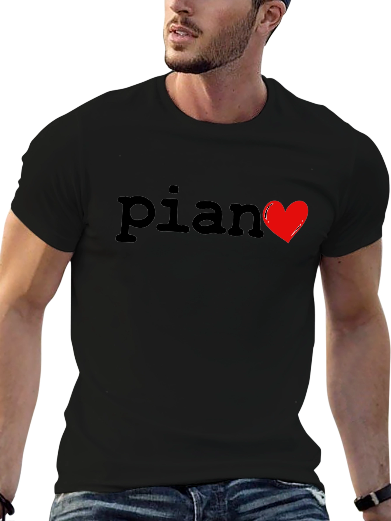 Piano Heart T-Shirt - Musician Apparel