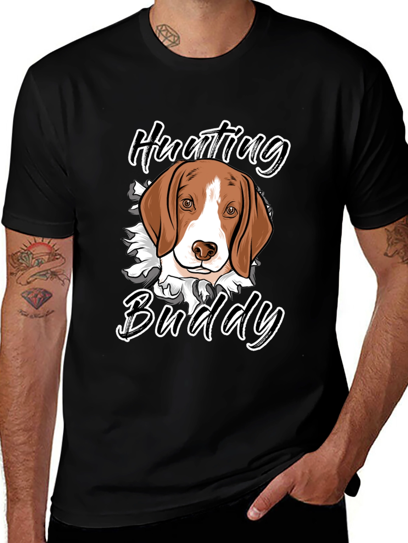 Hunting Buddy T-Shirt - Beagle Dog Design