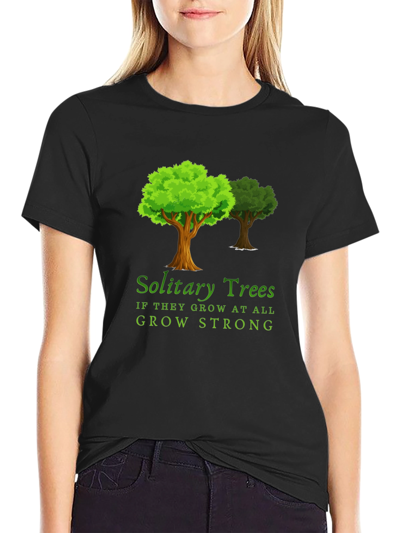 Solitary Trees Graphic Print T-Shirt
