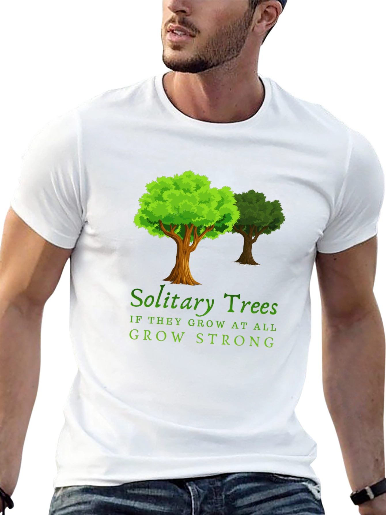 Solitary Trees Graphic Print T-Shirt