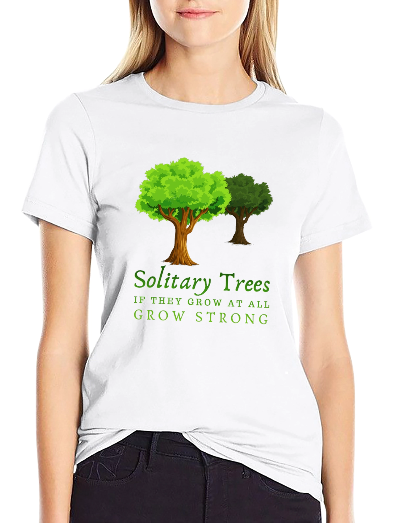 Solitary Trees Graphic Print T-Shirt