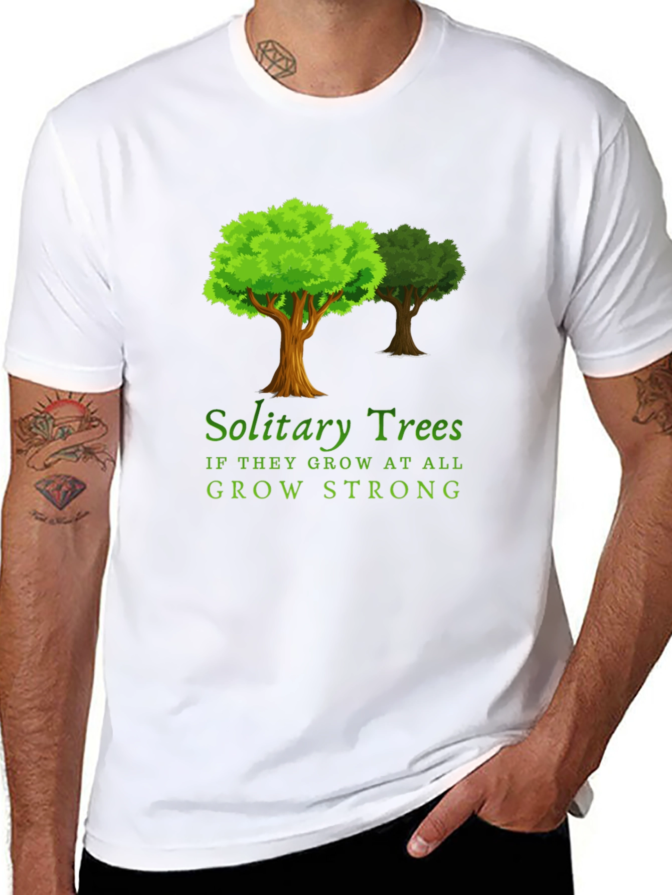 Solitary Trees Graphic Print T-Shirt