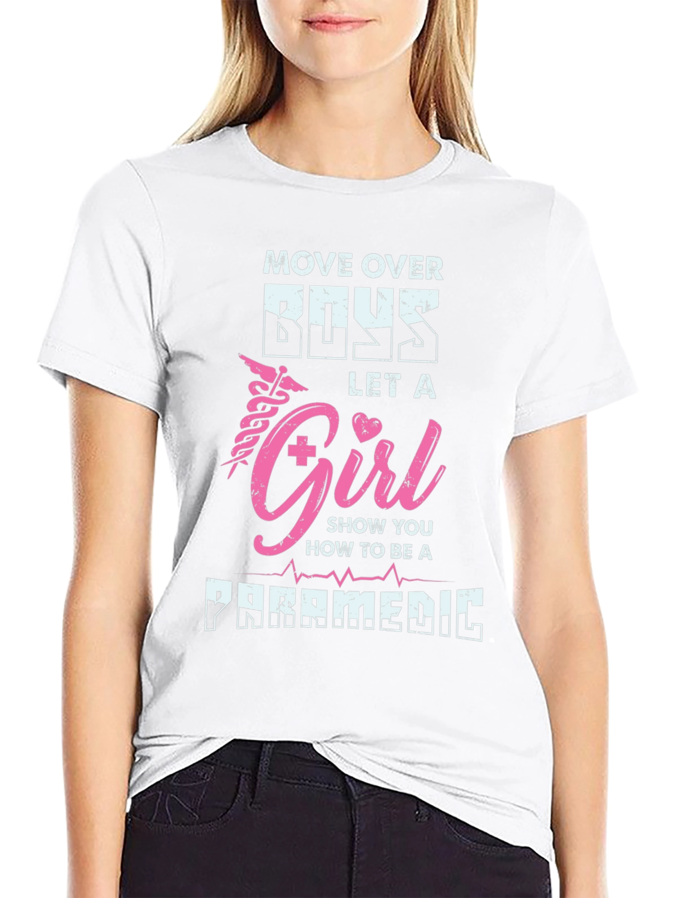 Girl Paramedic T-Shirt - Move Over Boys