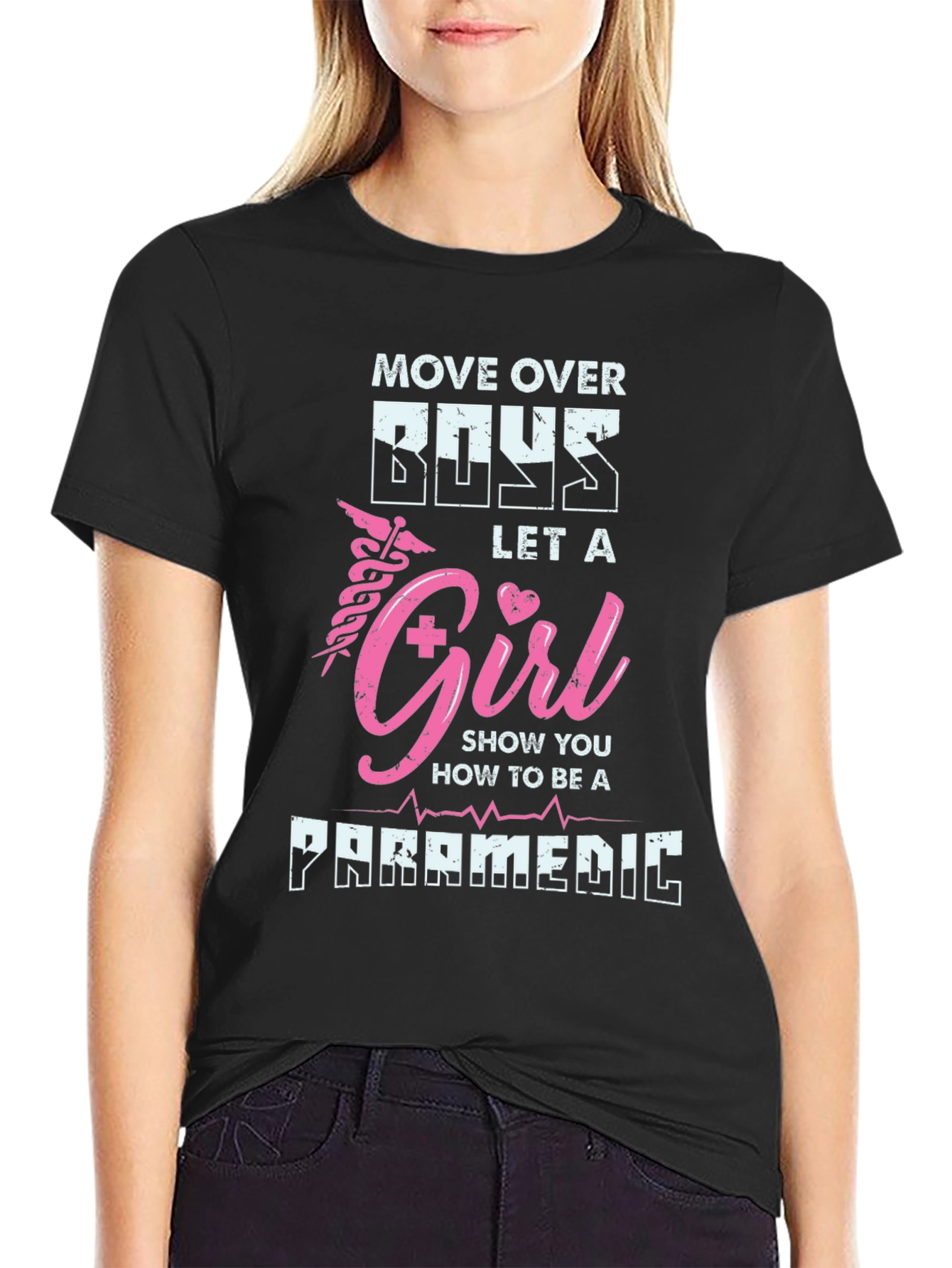 Girl Paramedic T-Shirt - Move Over Boys