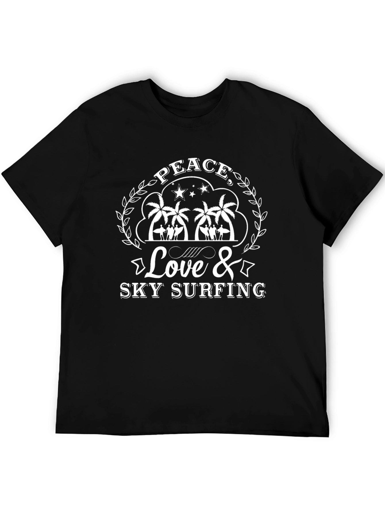 Peace Love & Sky Surfing Graphic T-Shirt