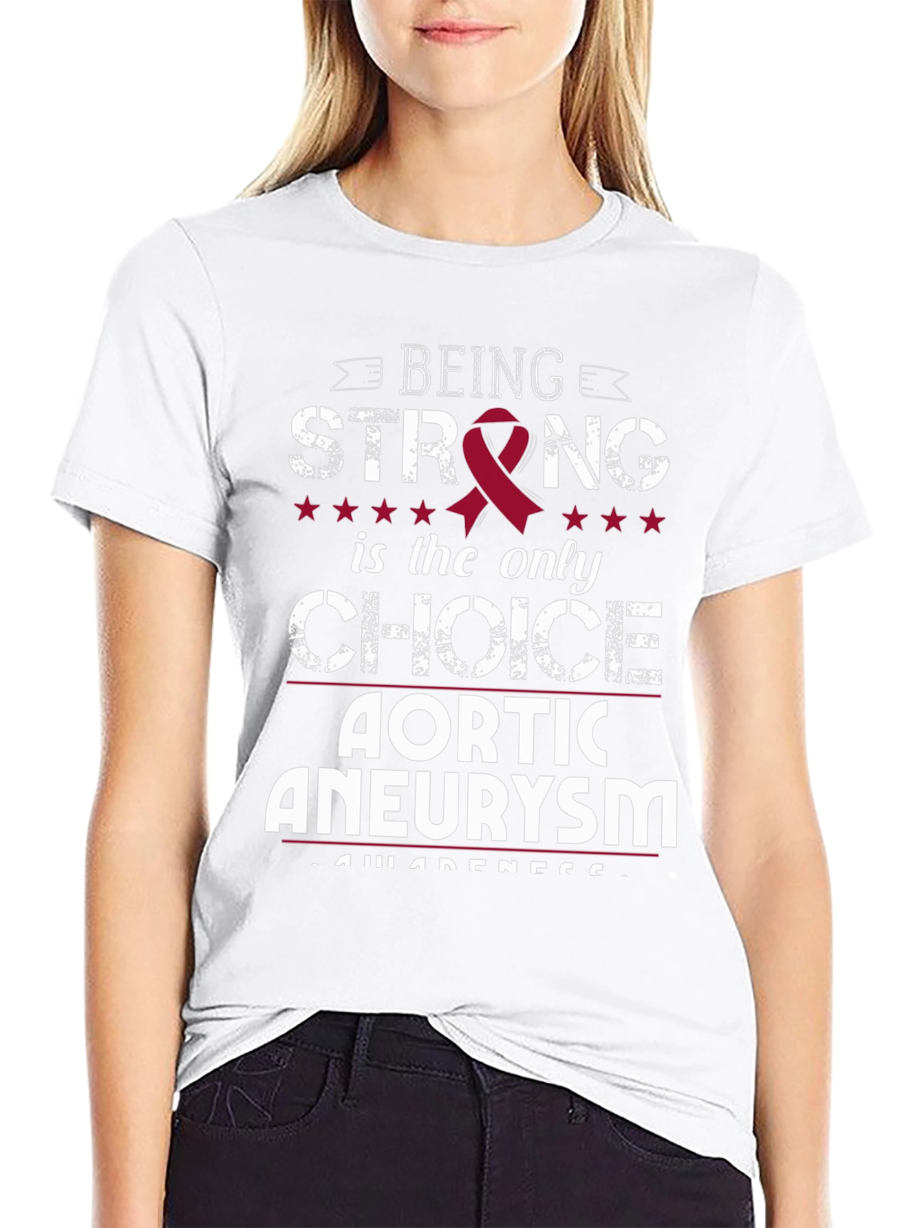 Aortic Aneurysm Awareness T-Shirt: Being Strong