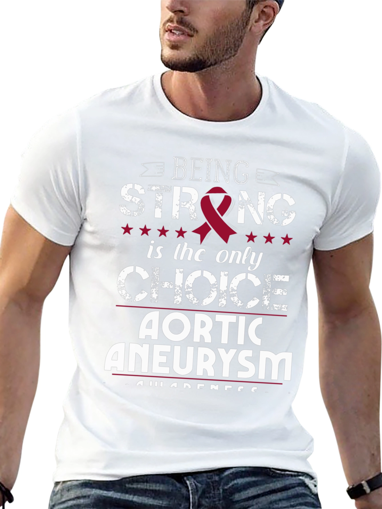 Aortic Aneurysm Awareness T-Shirt: Being Strong