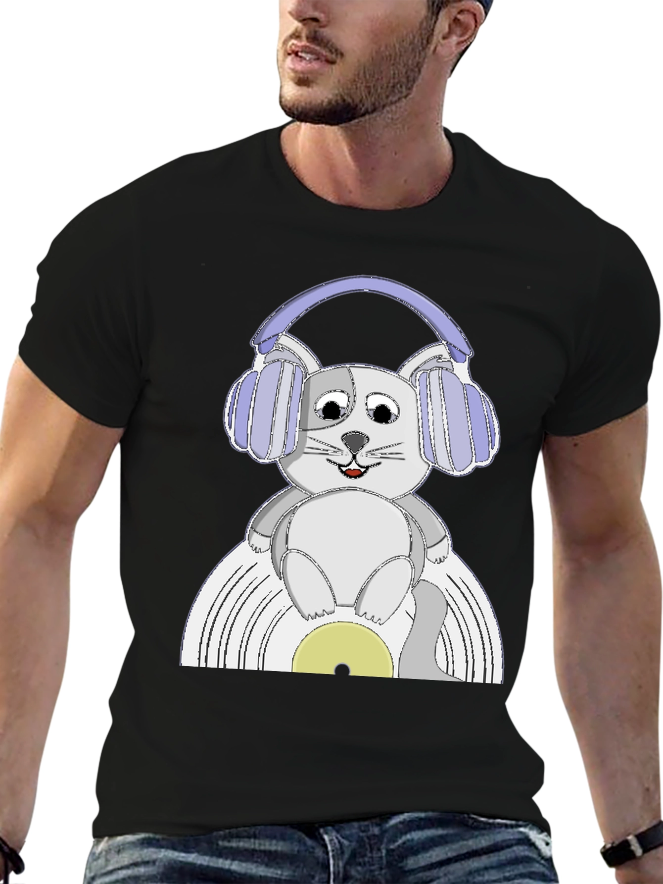 Cat DJ Graphic Tee