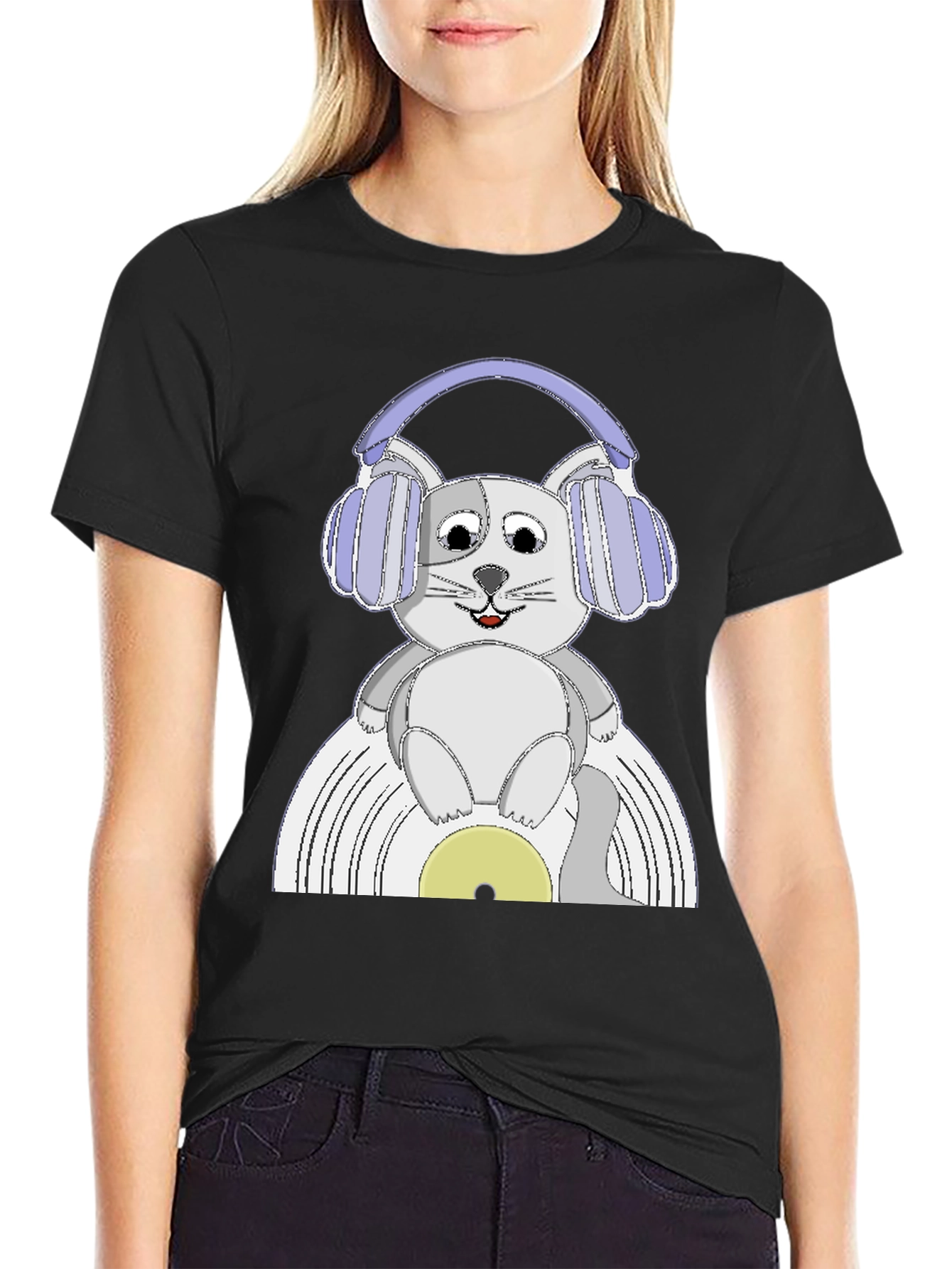 Cat DJ Graphic Tee