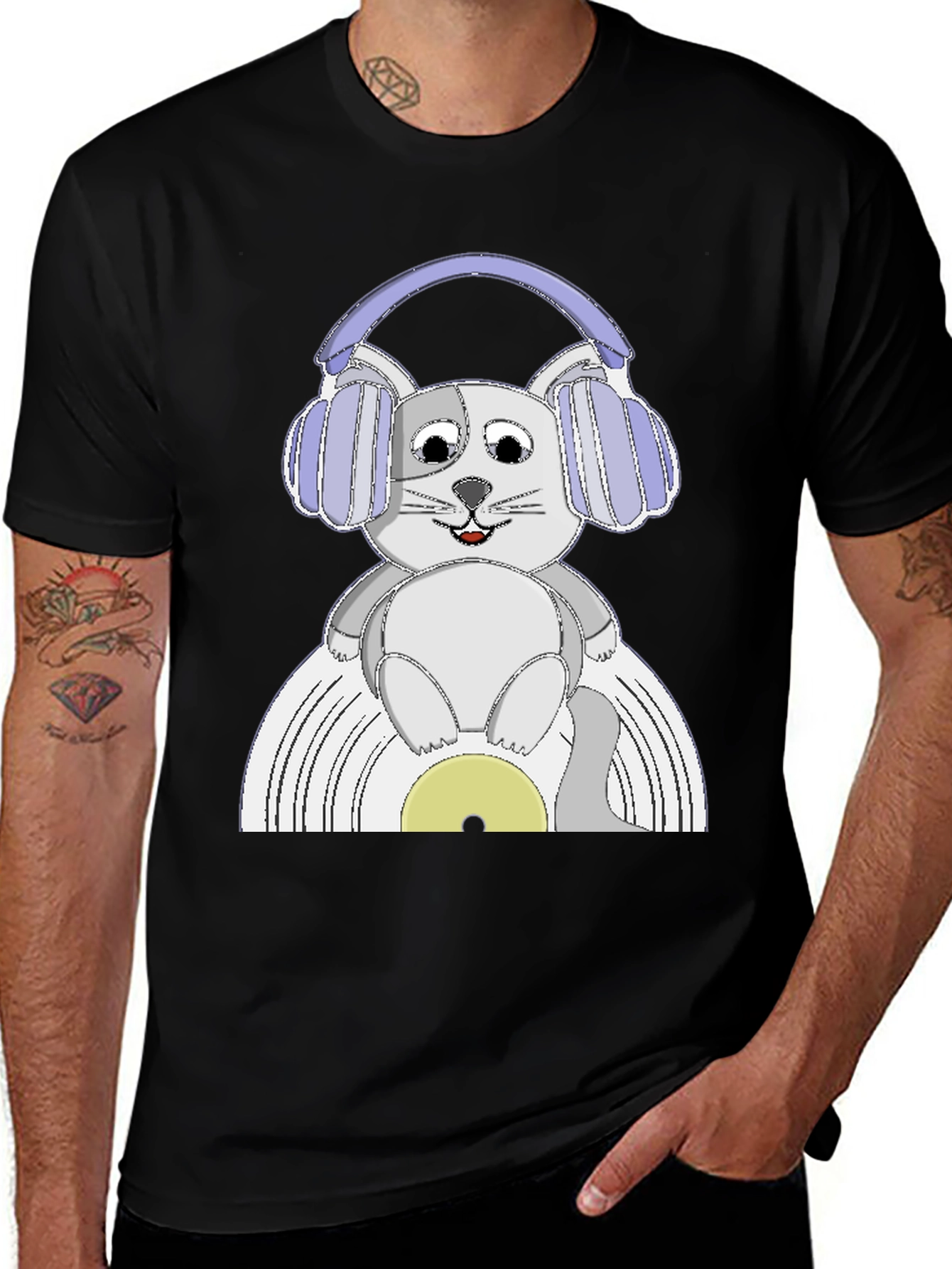 Cat DJ Graphic Tee