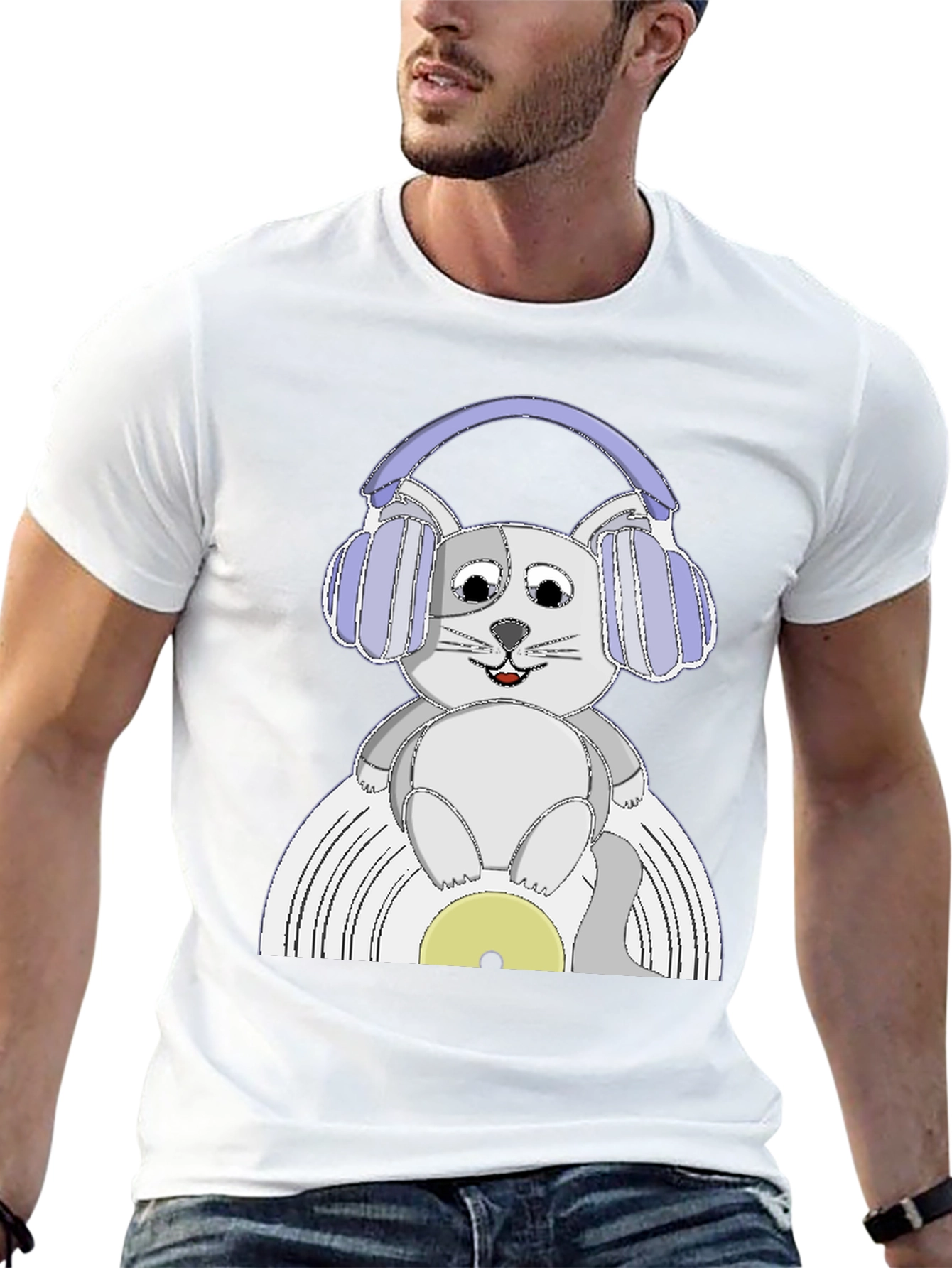 Cat DJ Graphic Tee