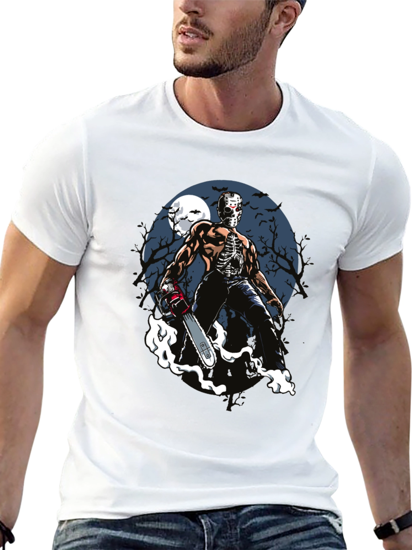 Horror Chainsaw Graphic Tee