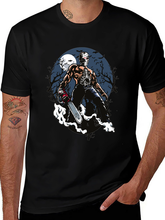 Horror Chainsaw Graphic Tee
