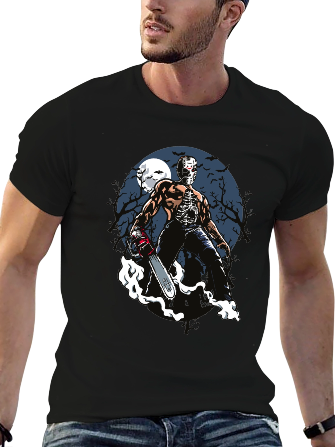 Horror Chainsaw Graphic Tee
