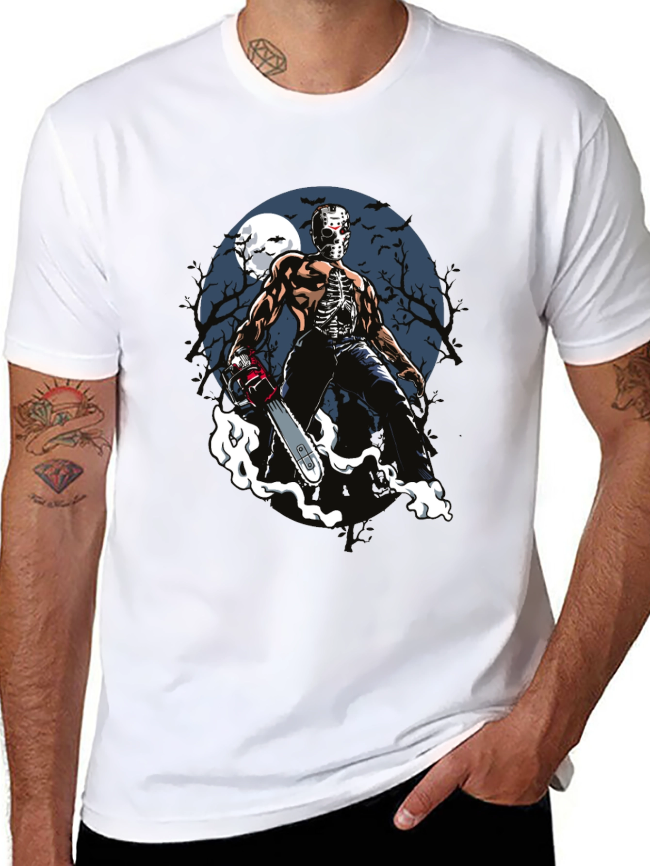 Horror Chainsaw Graphic Tee