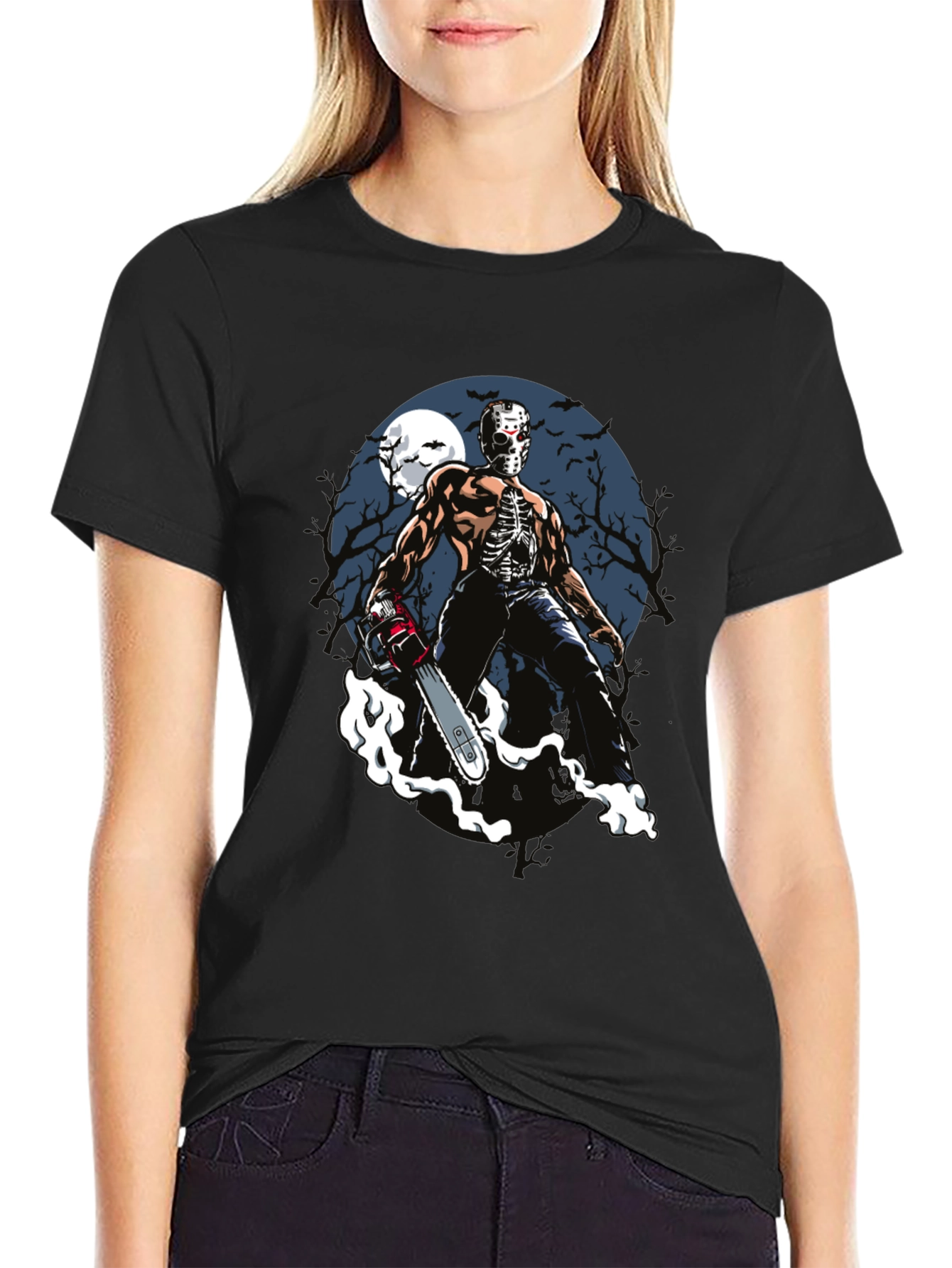Horror Chainsaw Graphic Tee