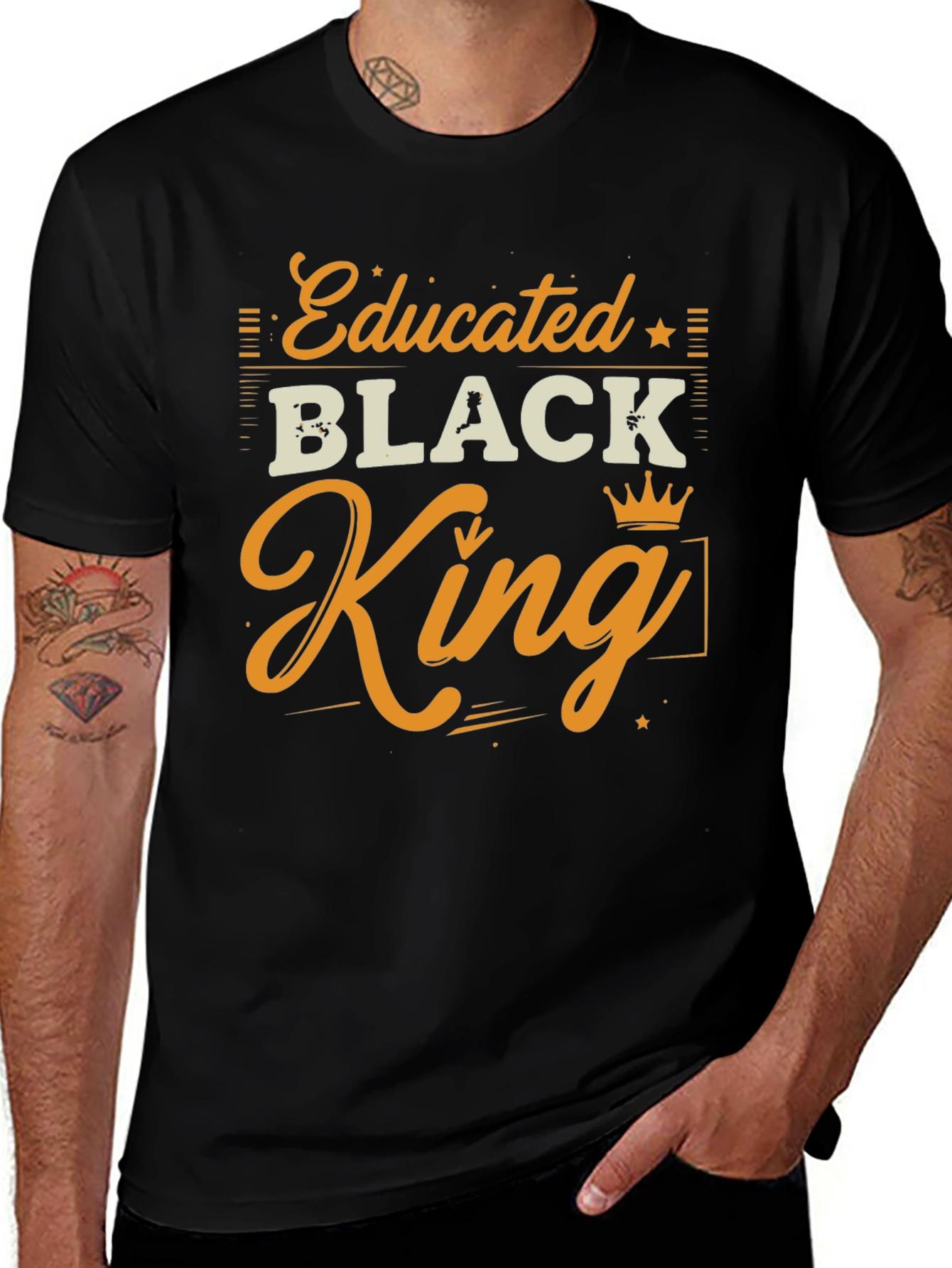 Educated Black King Graphic Tee