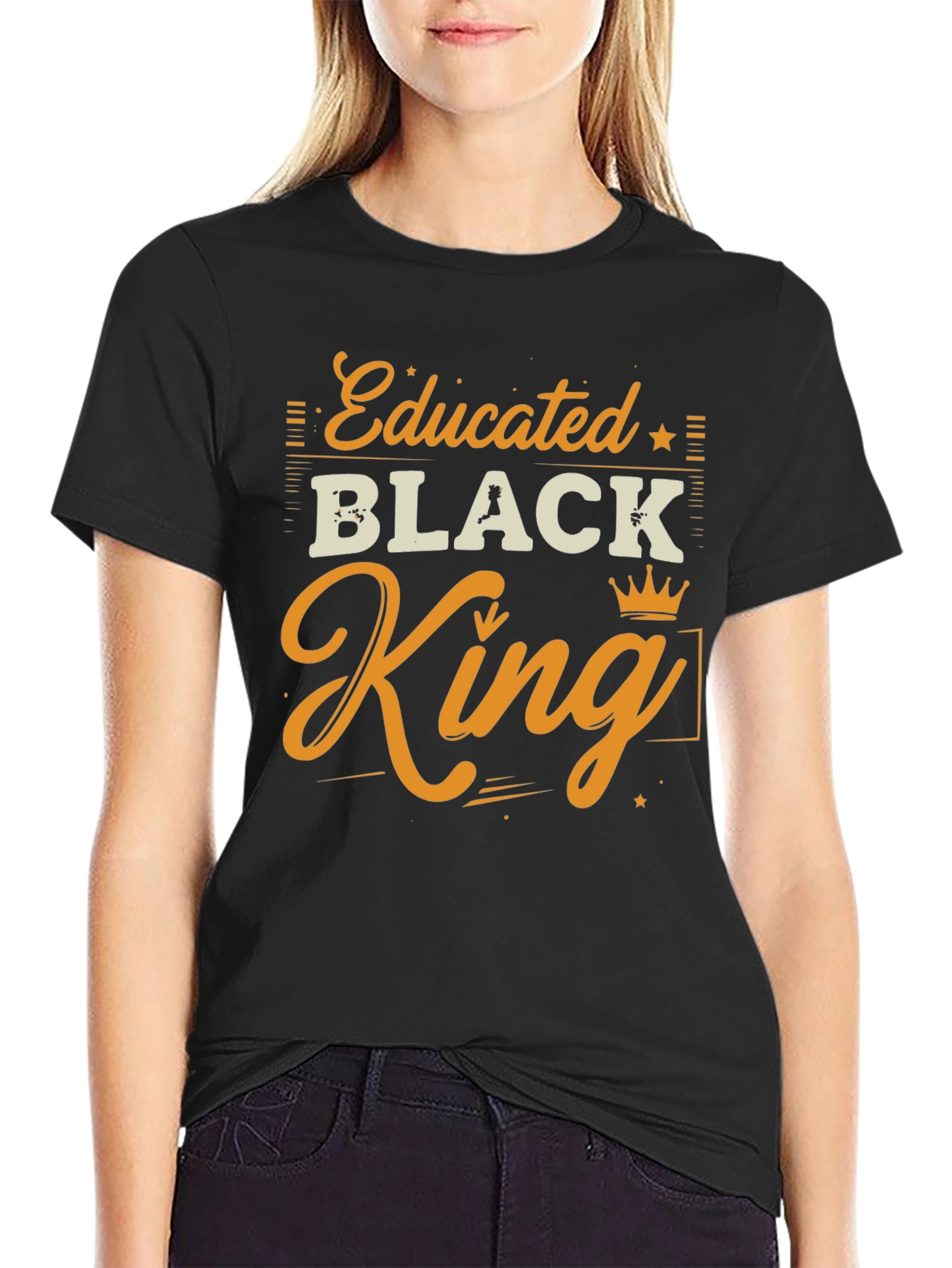Educated Black King Graphic Tee