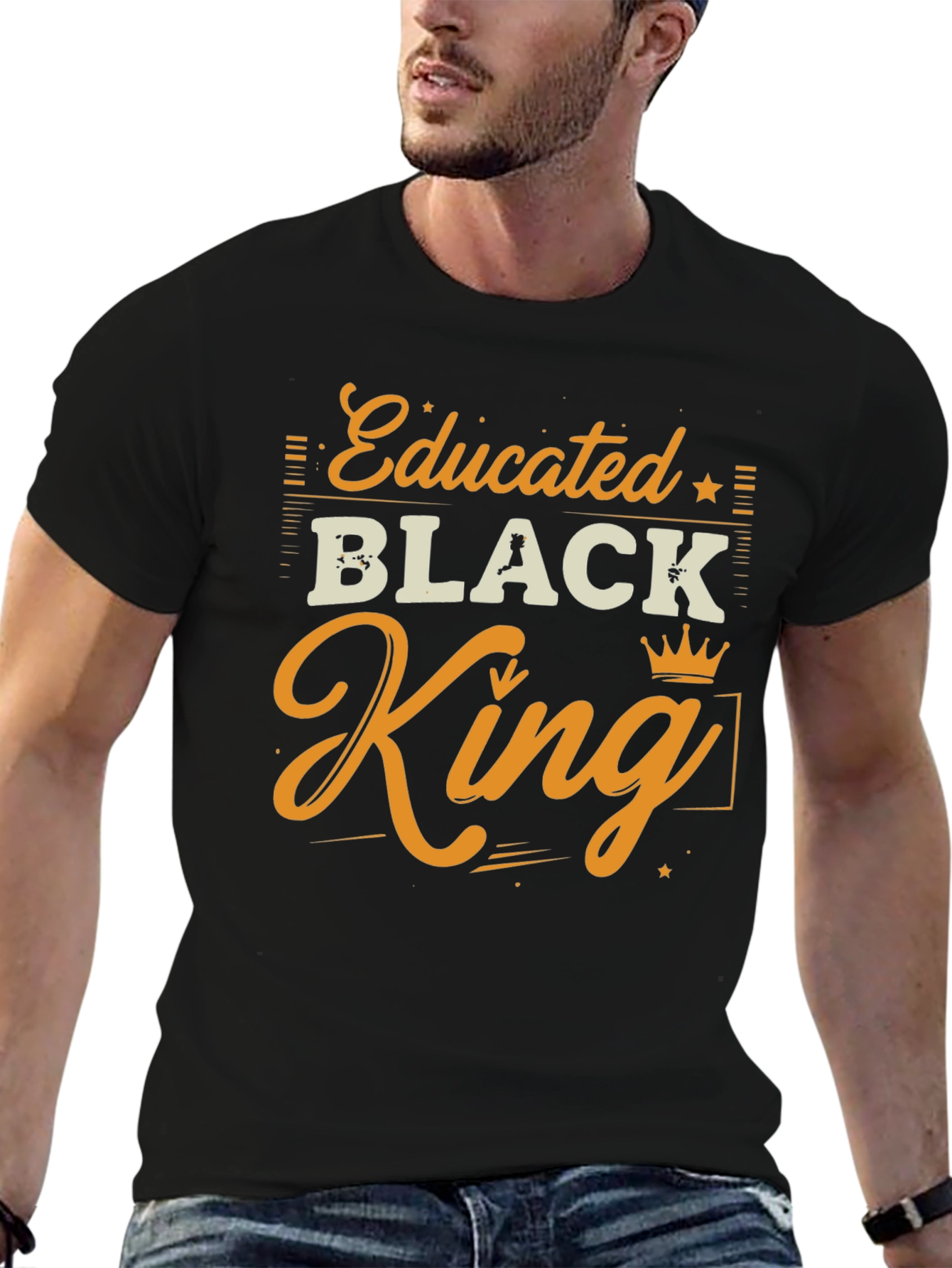 Educated Black King Graphic Tee