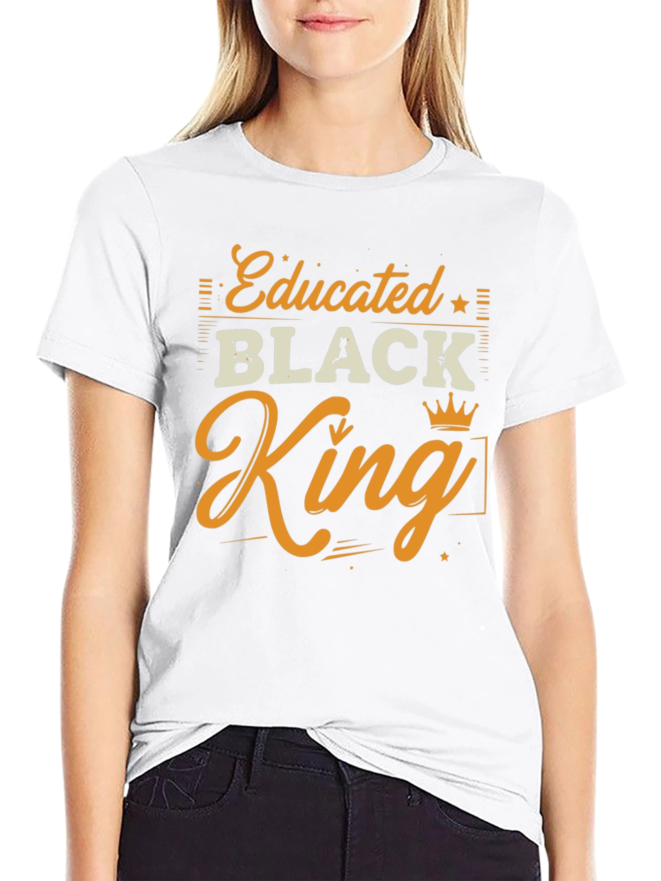 Educated Black King Graphic Tee