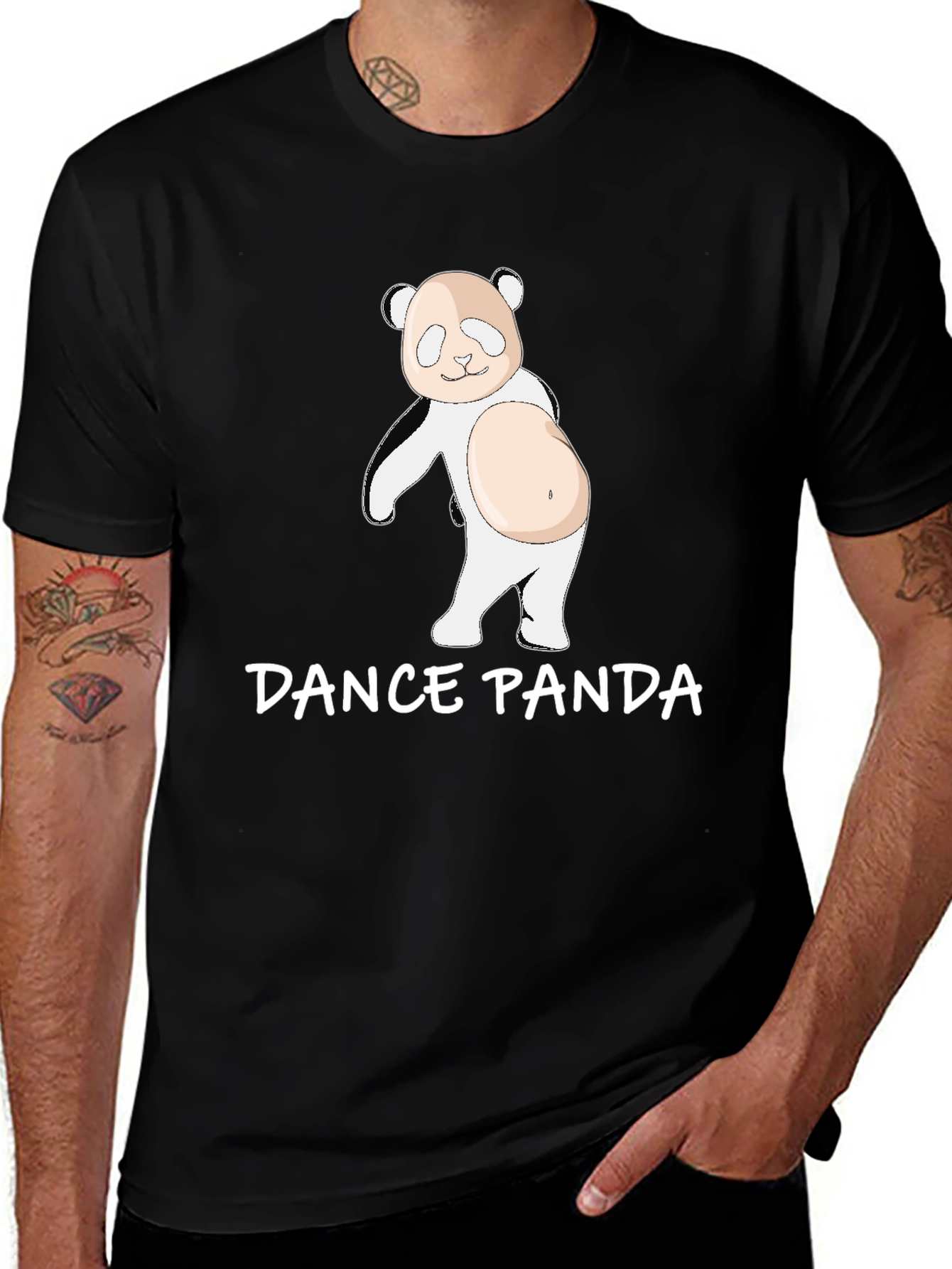 Dance Panda Graphic Tee - Comfy Cotton T-Shirt