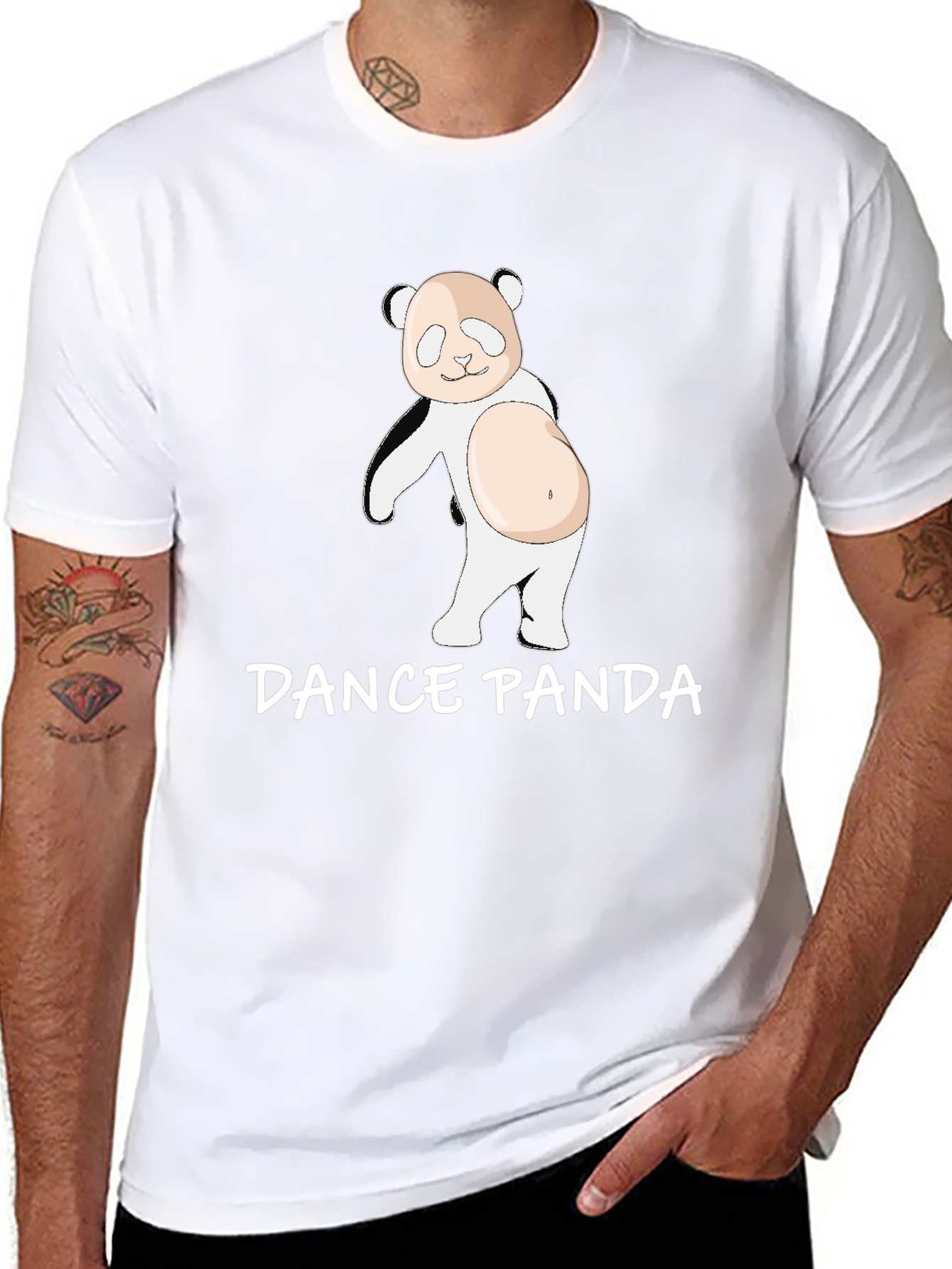Dance Panda Graphic Tee - Comfy Cotton T-Shirt