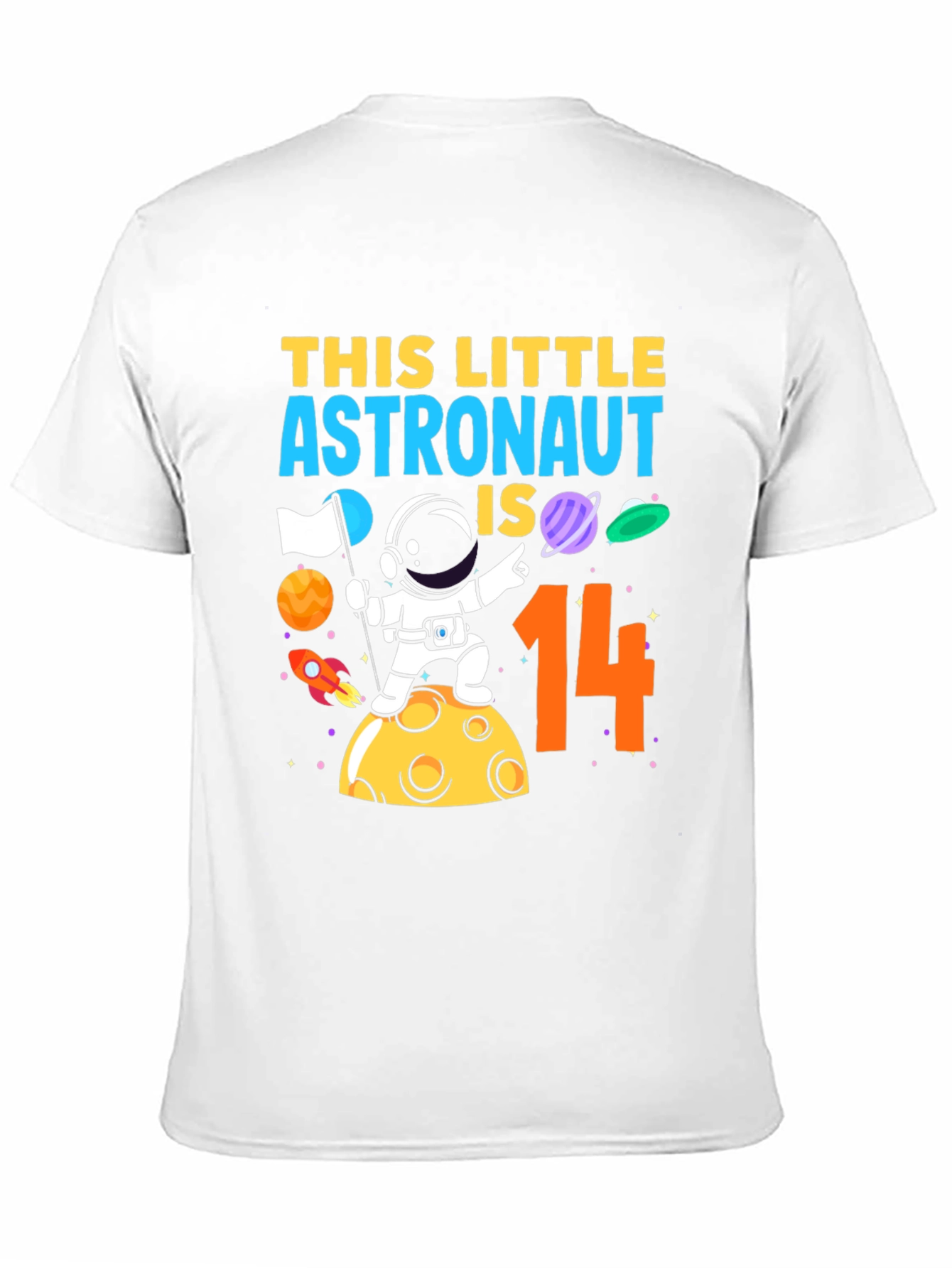 Astronaut 14th Birthday Black T-Shirt