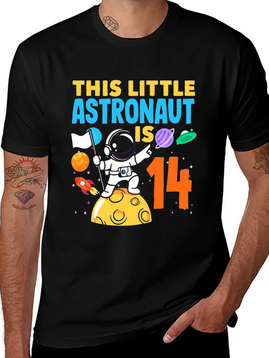 Astronaut 14th Birthday Black T-Shirt