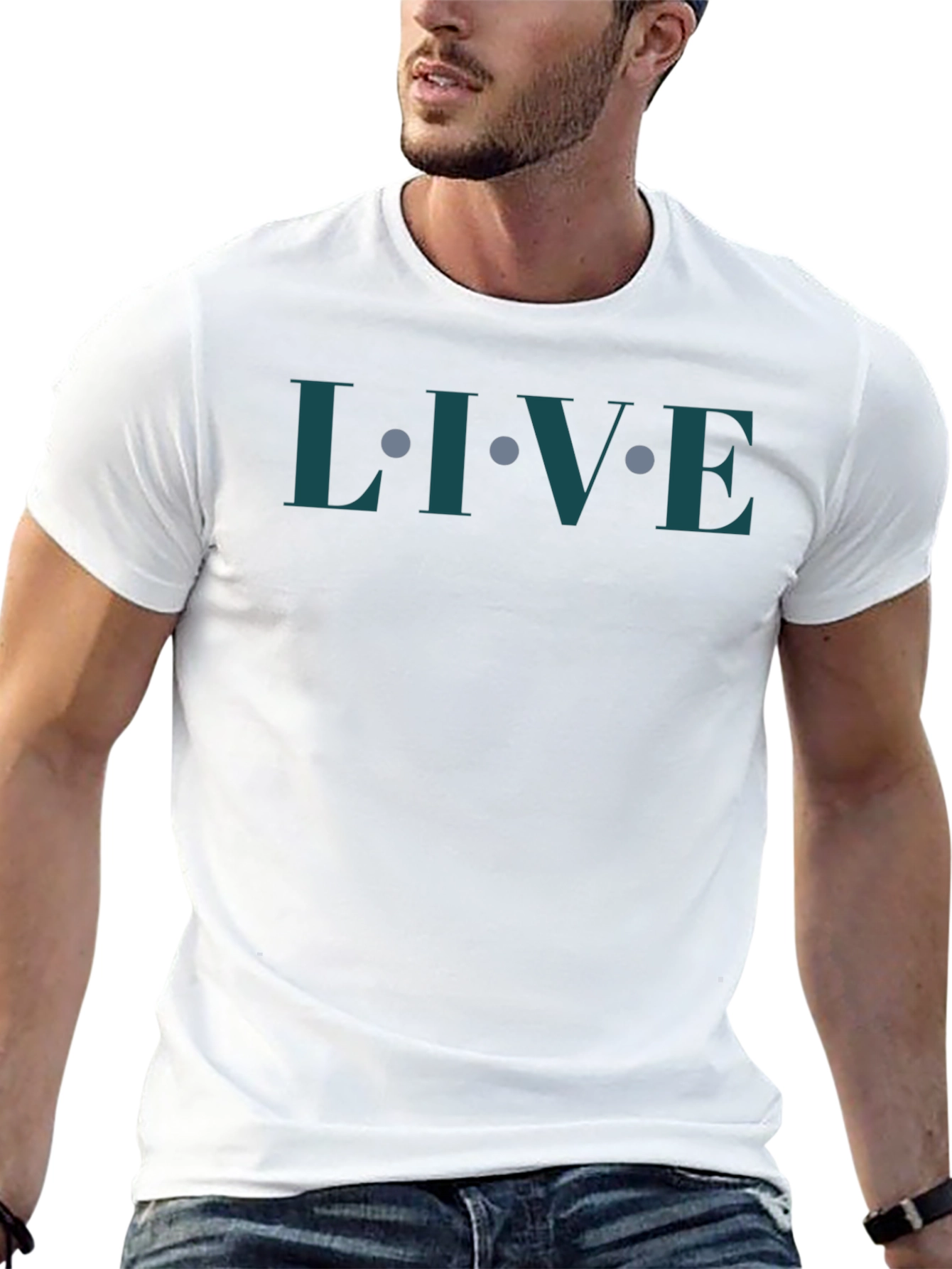 Live Graphic Tee - Modern Minimalist Design