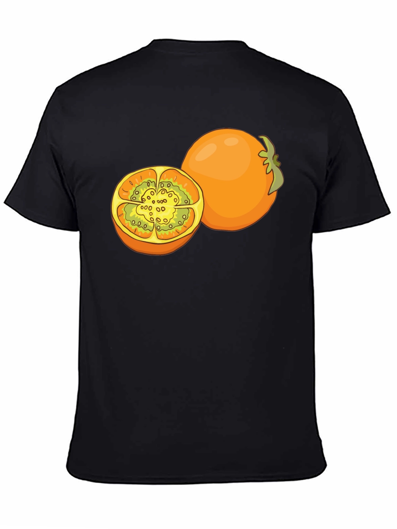 Tamarillo Fruit Graphic Black T-Shirt