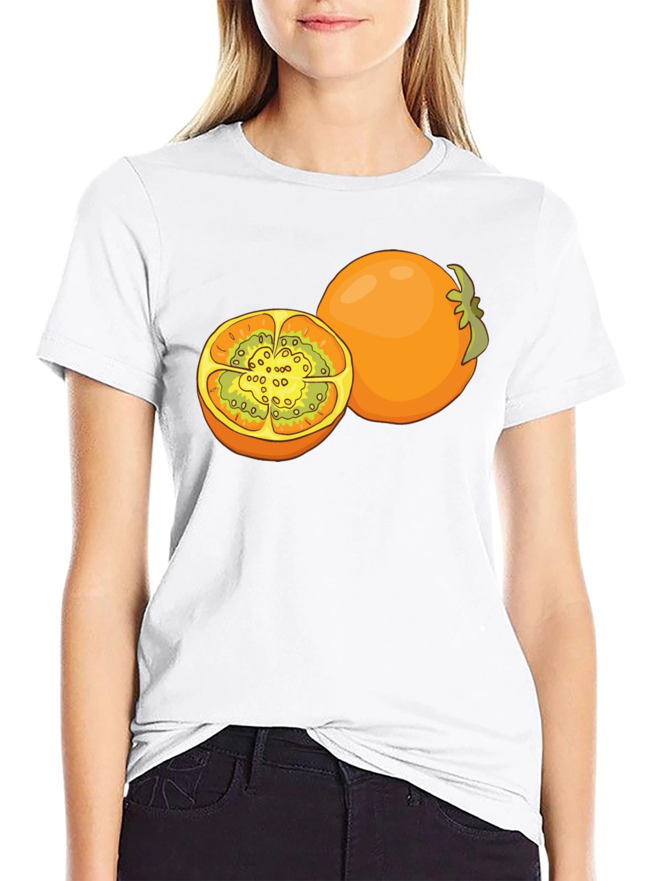 Tamarillo Fruit Graphic Black T-Shirt