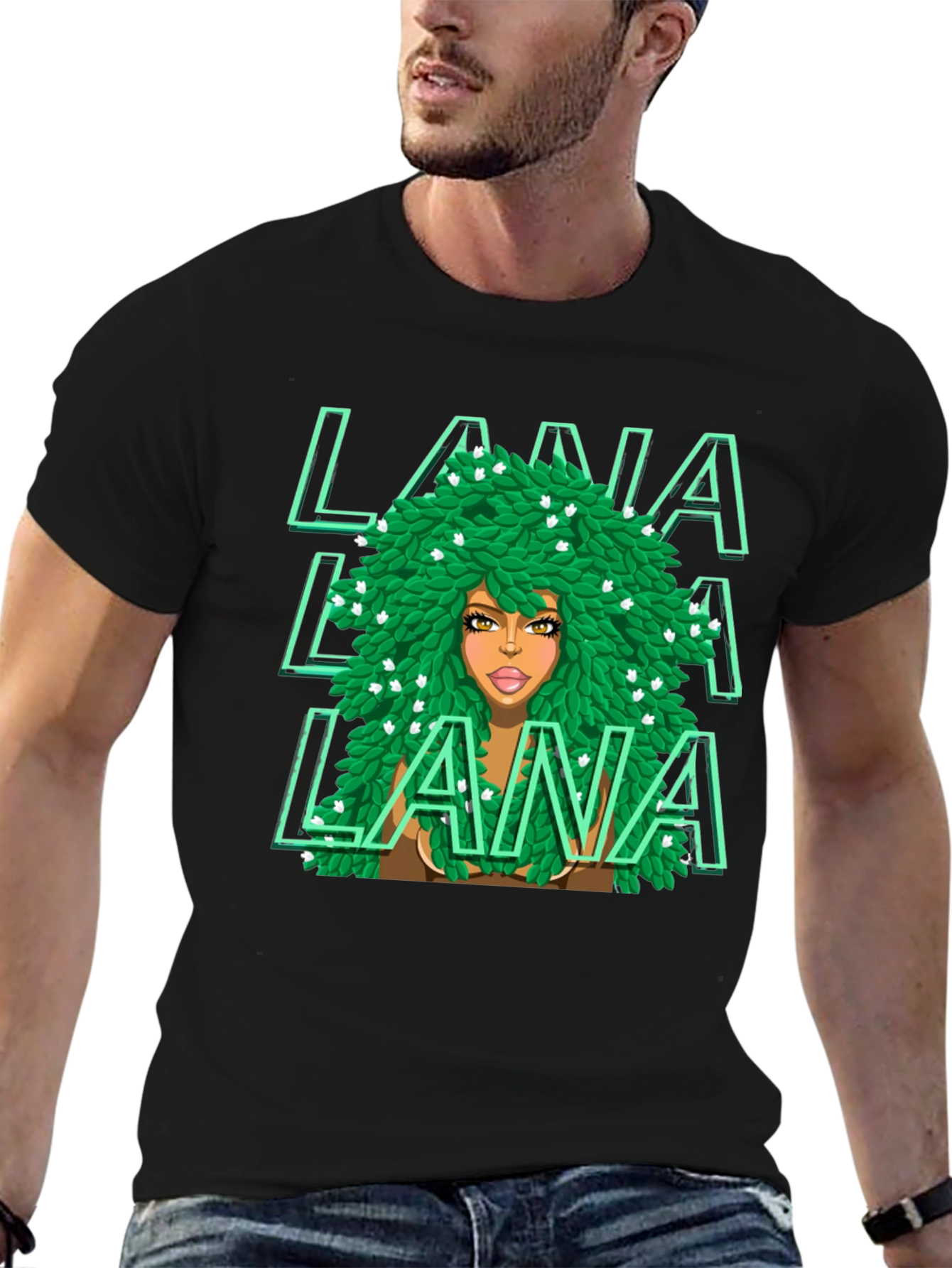 LANA Green Leaves T-Shirt