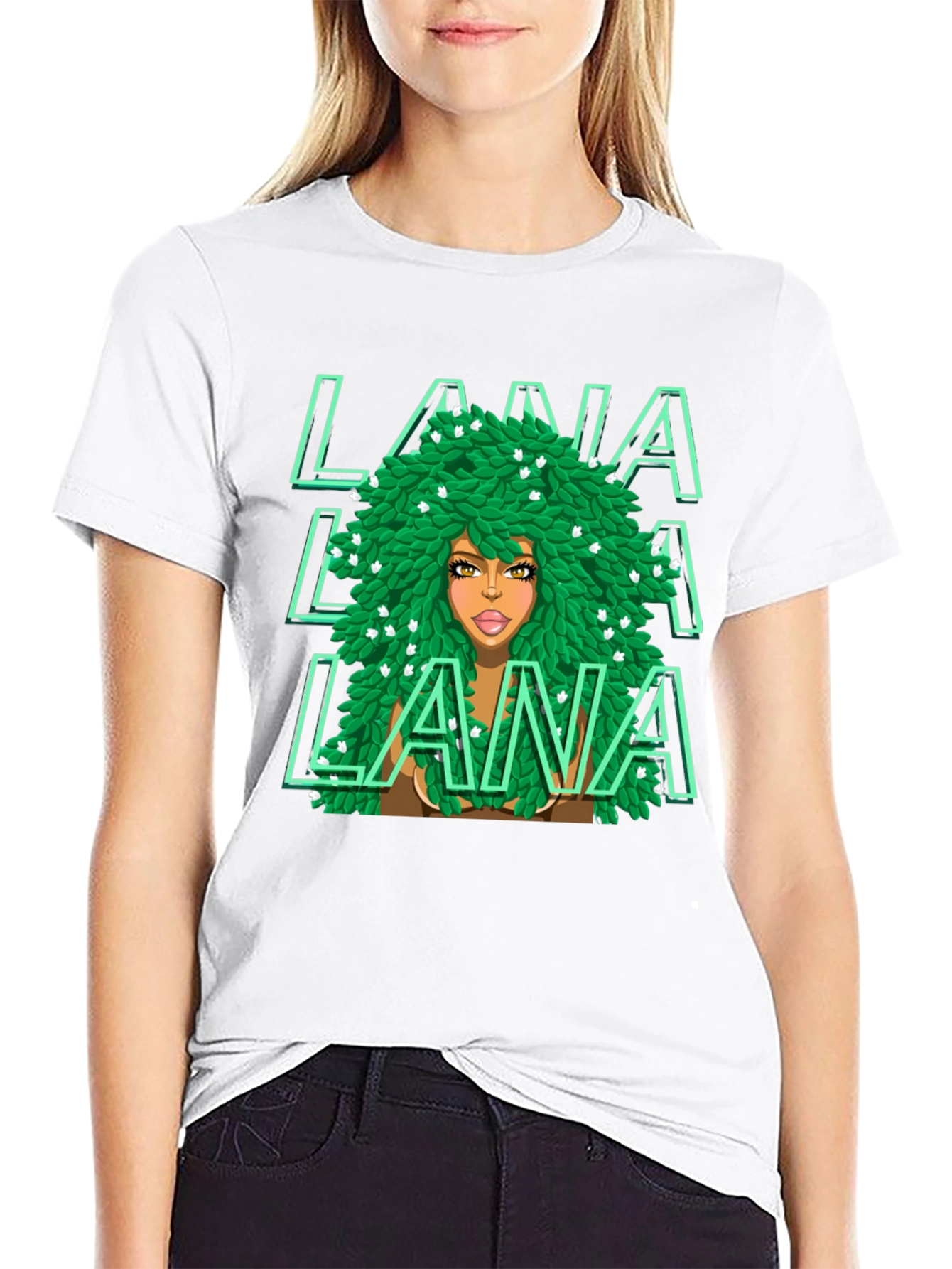 LANA Green Leaves T-Shirt