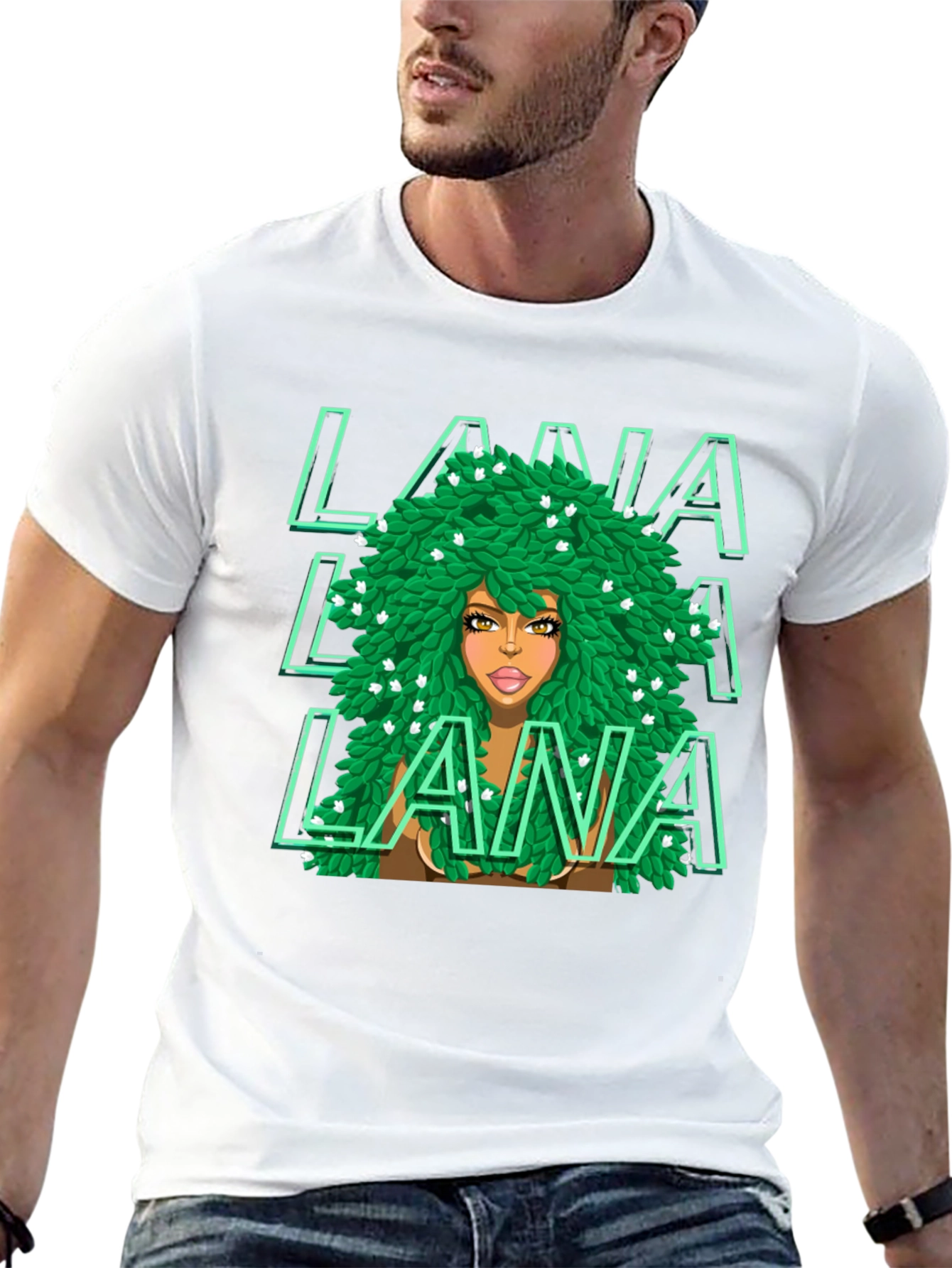 LANA Green Leaves T-Shirt