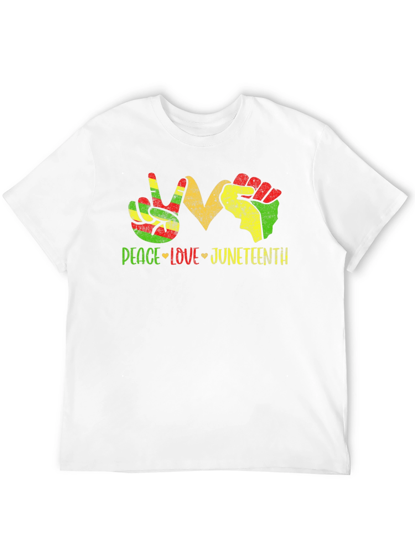 Juneteenth Peace Love Fist T-Shirt
