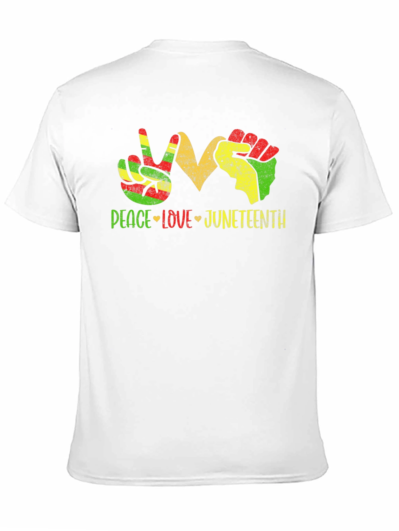 Juneteenth Peace Love Fist T-Shirt