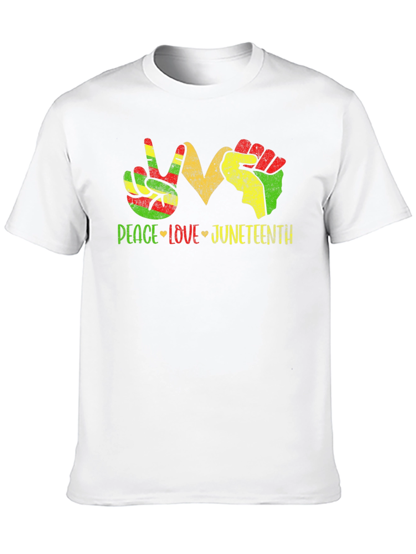 Juneteenth Peace Love Fist T-Shirt