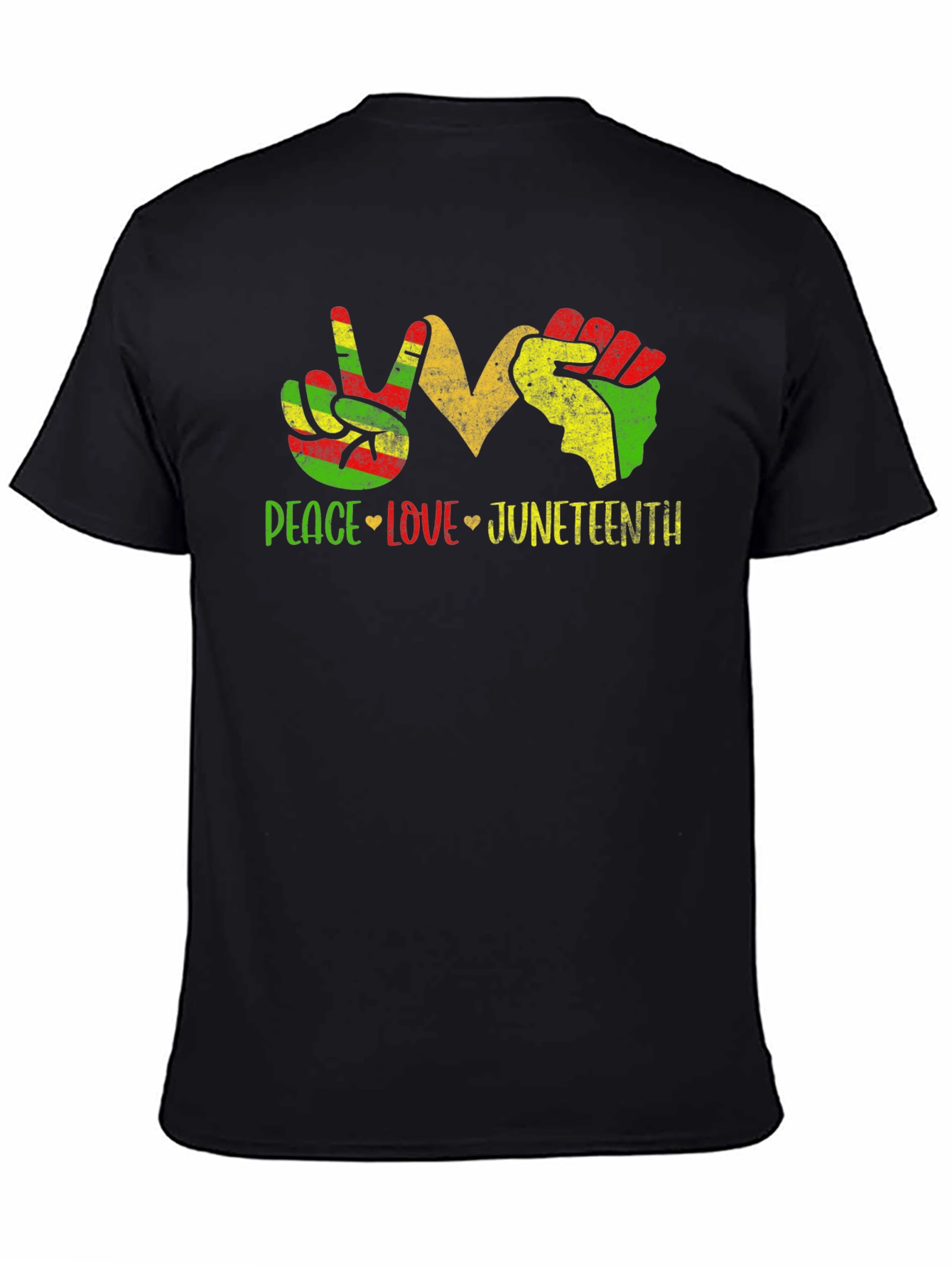 Juneteenth Peace Love Fist T-Shirt
