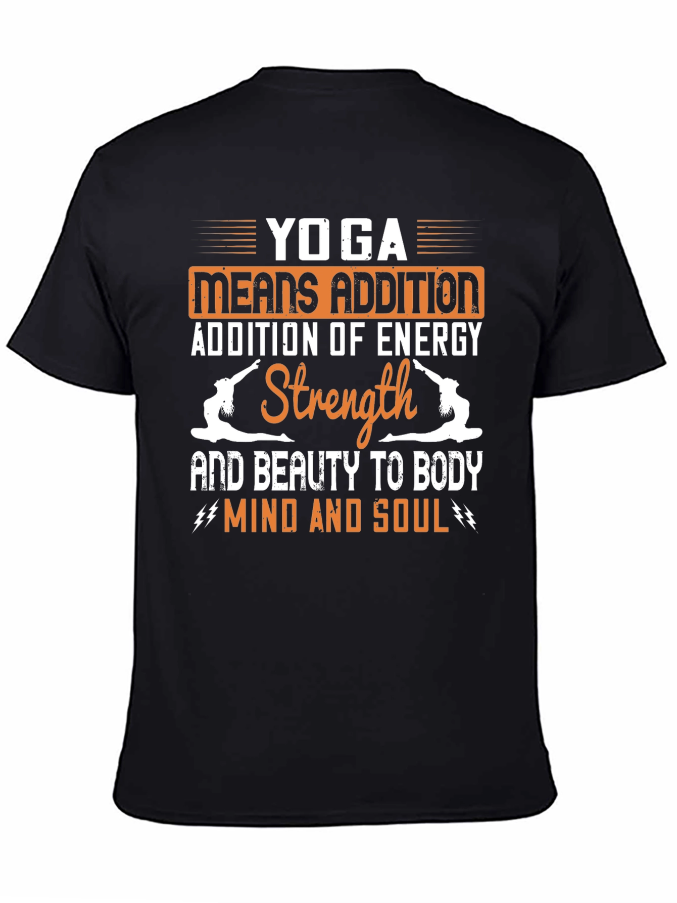 Yoga Means Addition Black Graphic T-Shirt