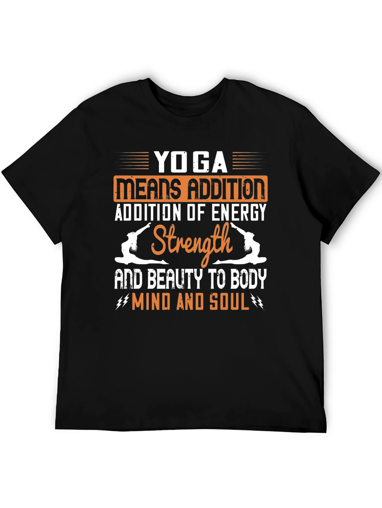 Yoga Means Addition Black Graphic T-Shirt