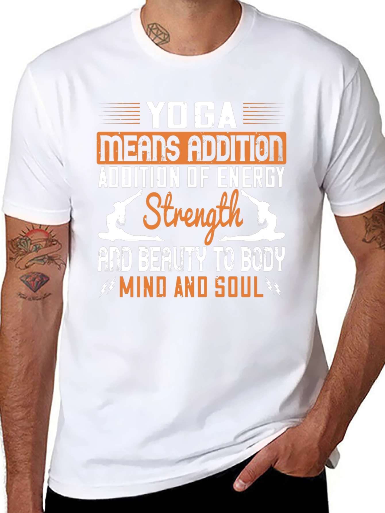 Yoga Means Addition Black Graphic T-Shirt