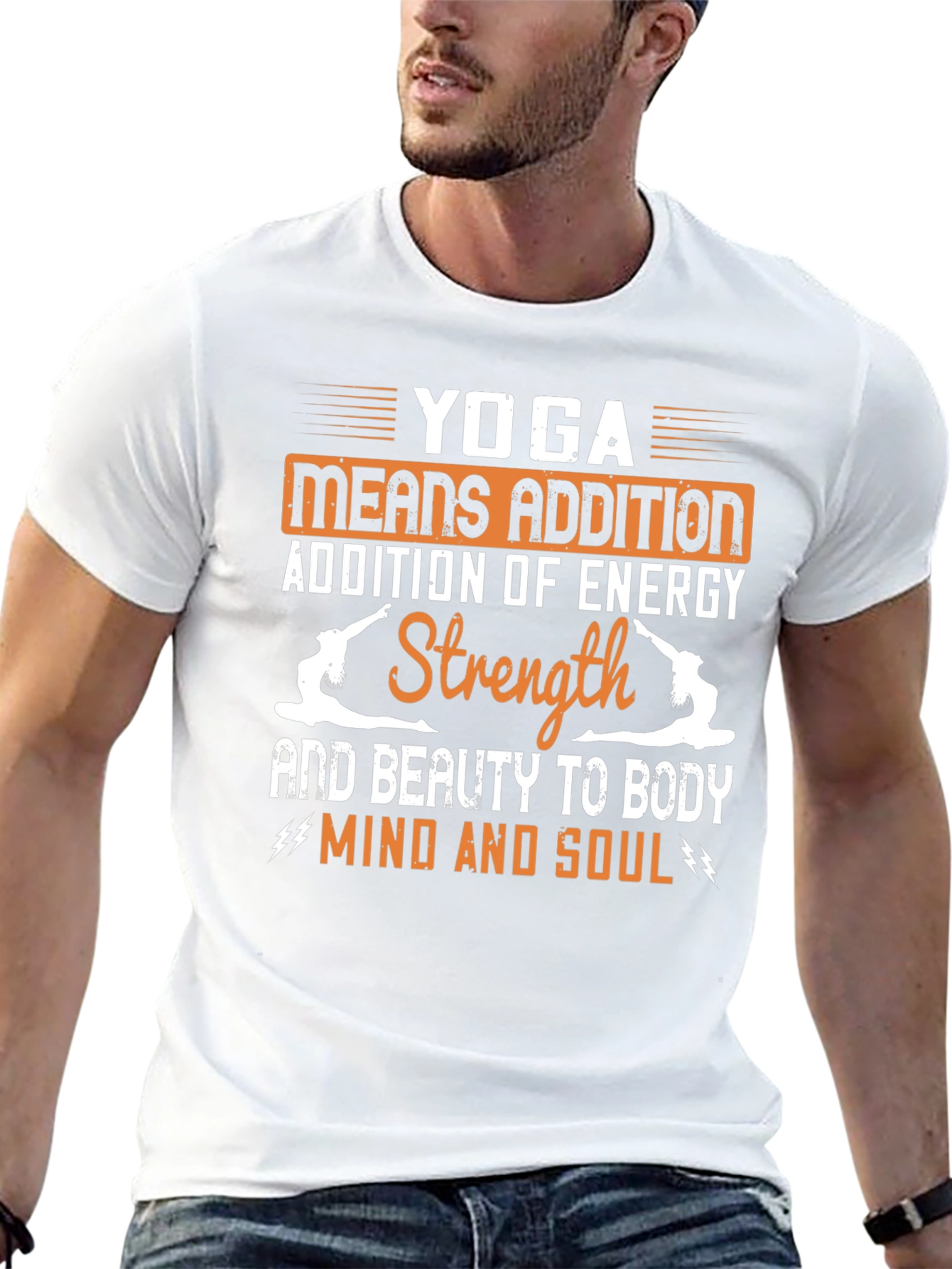 Yoga Means Addition Black Graphic T-Shirt