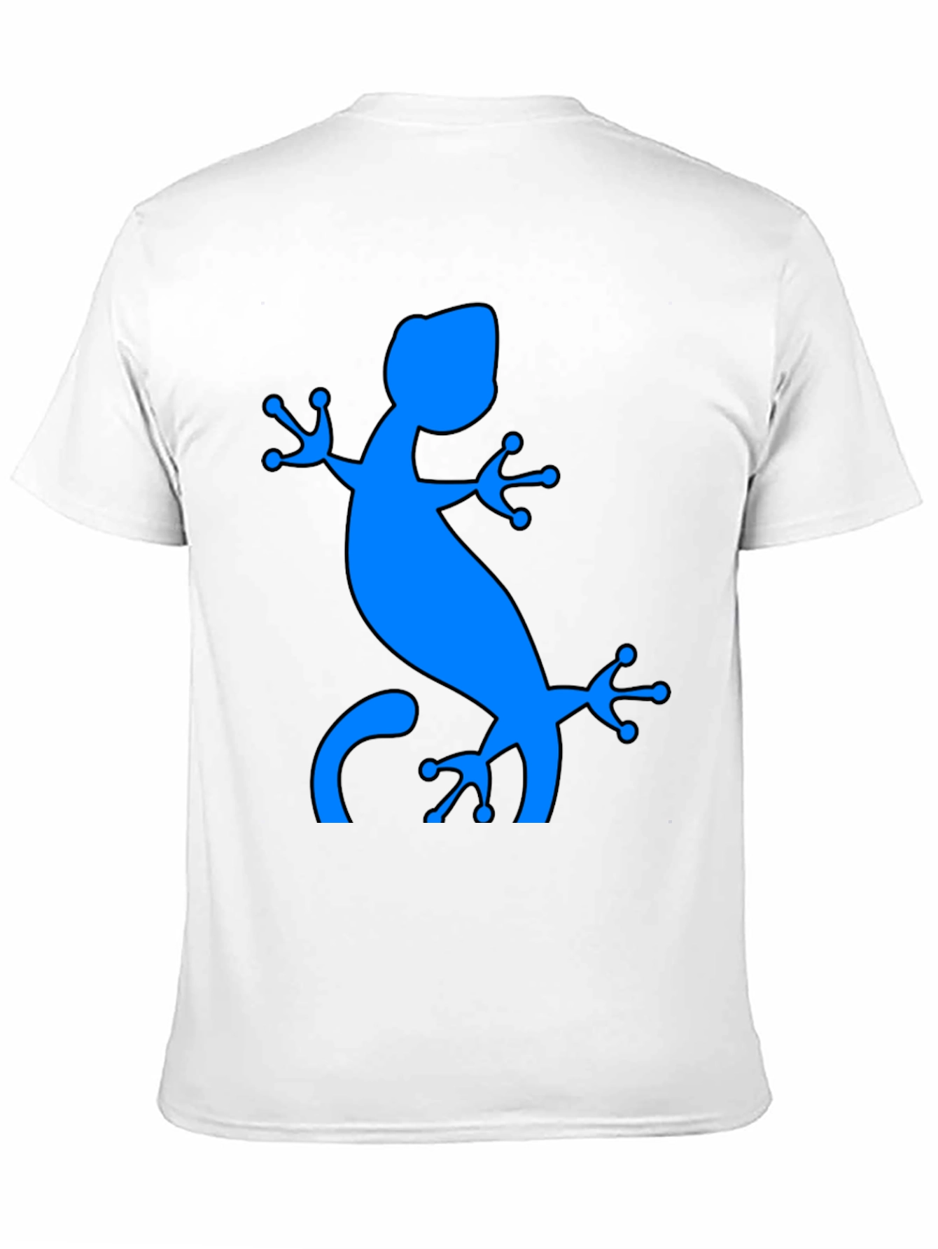 Blue Gecko Graphic Black T-Shirt